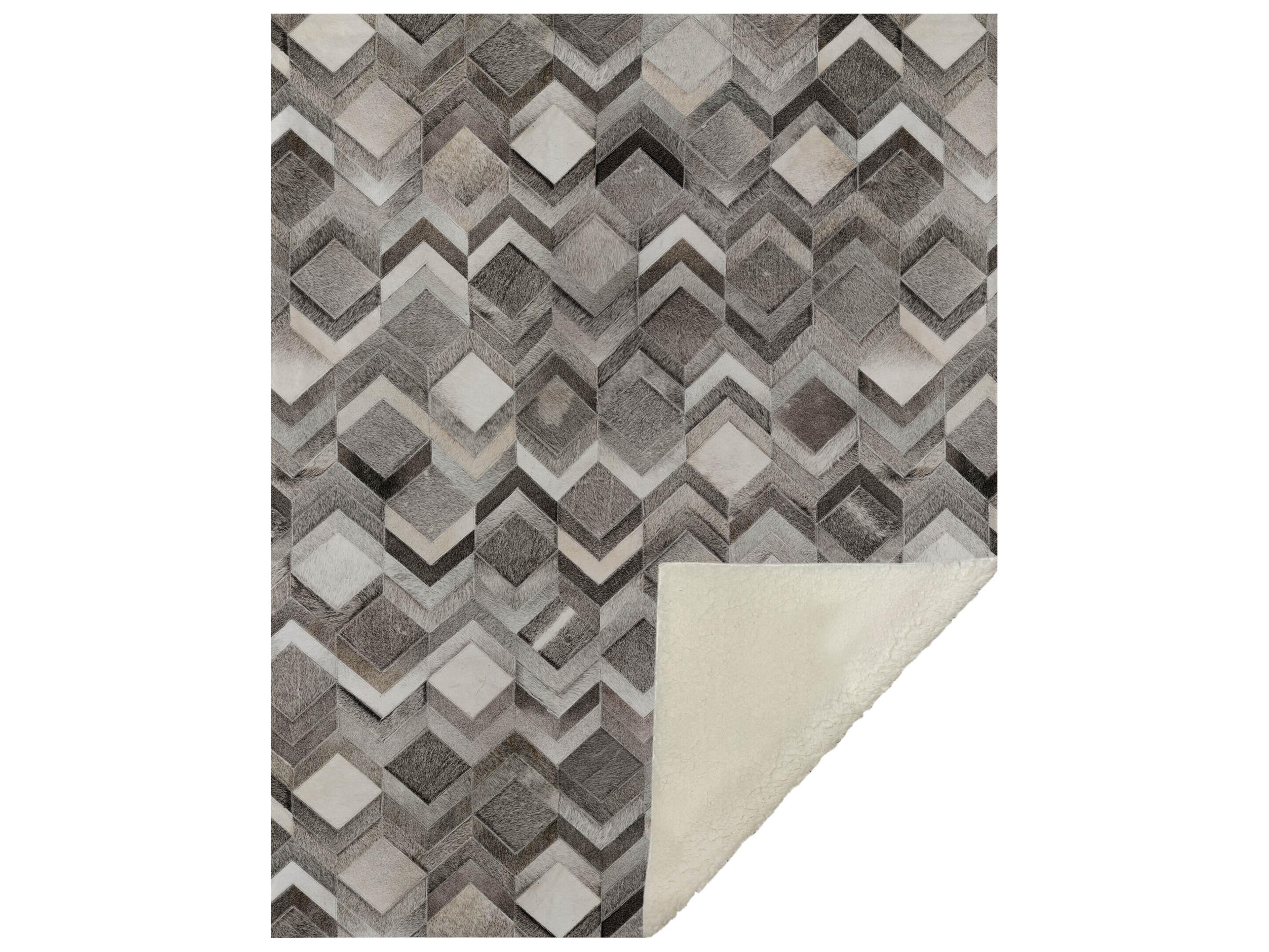 Dalyn Sherpa Gray Polyester Throw