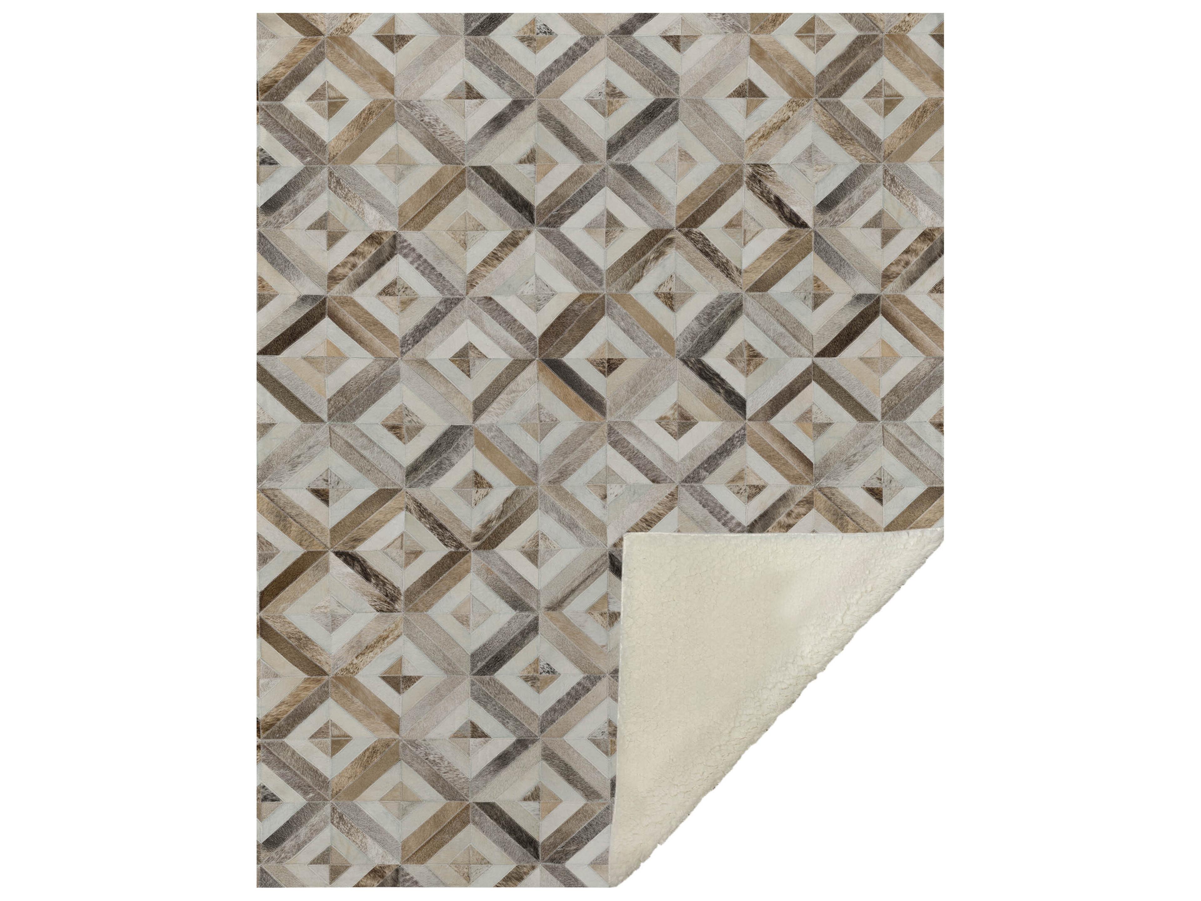 Dalyn Sherpa Gray Polyester Throw