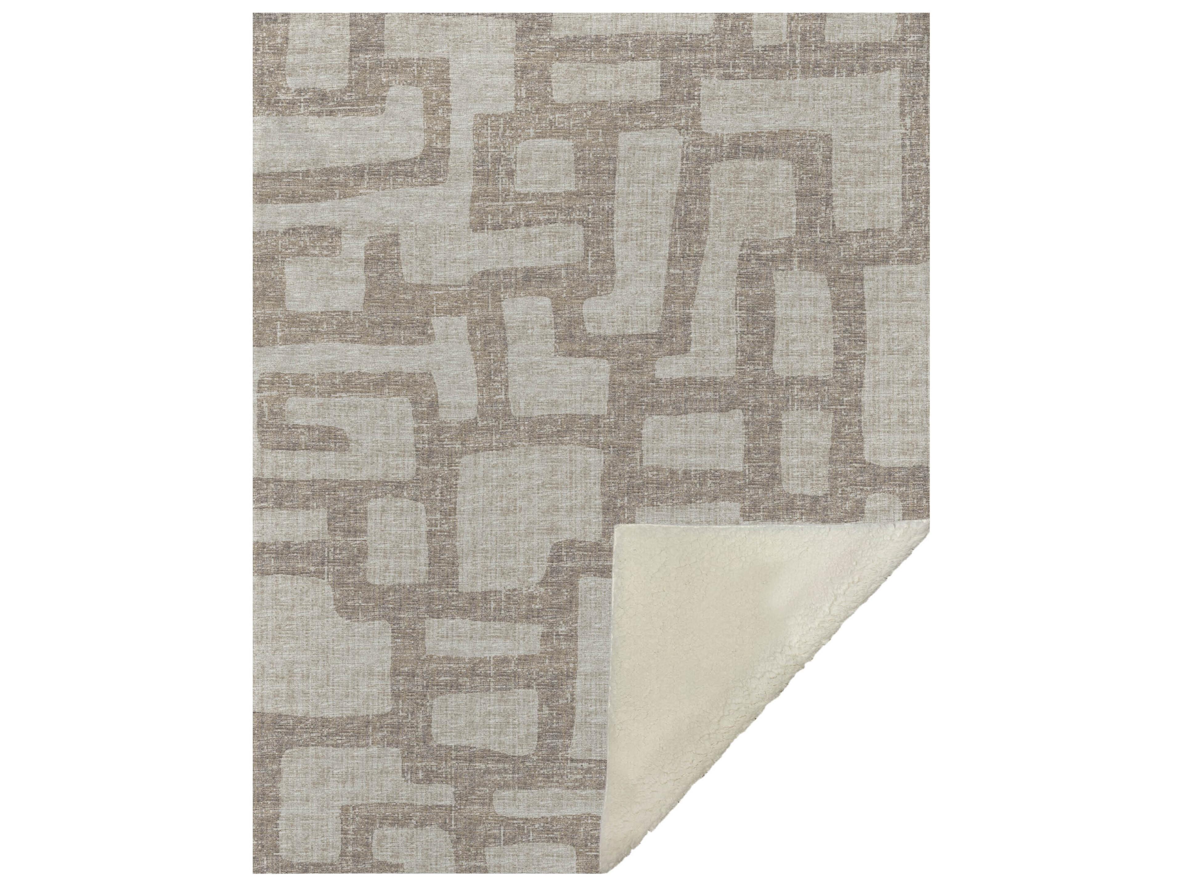 Dalyn Sherpa Neutral Polyester Throw