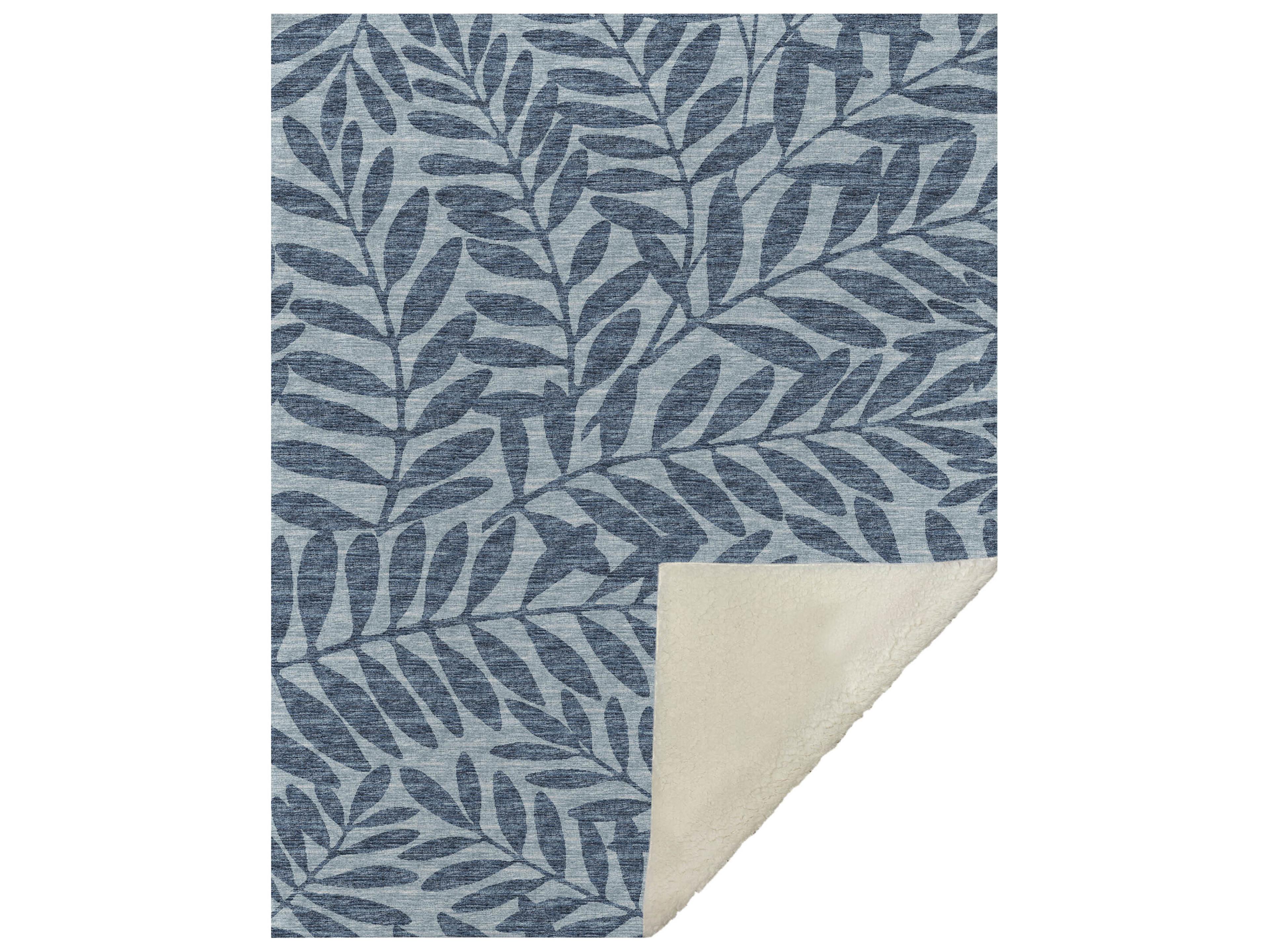 Dalyn Sherpa Blue Polyester Throw