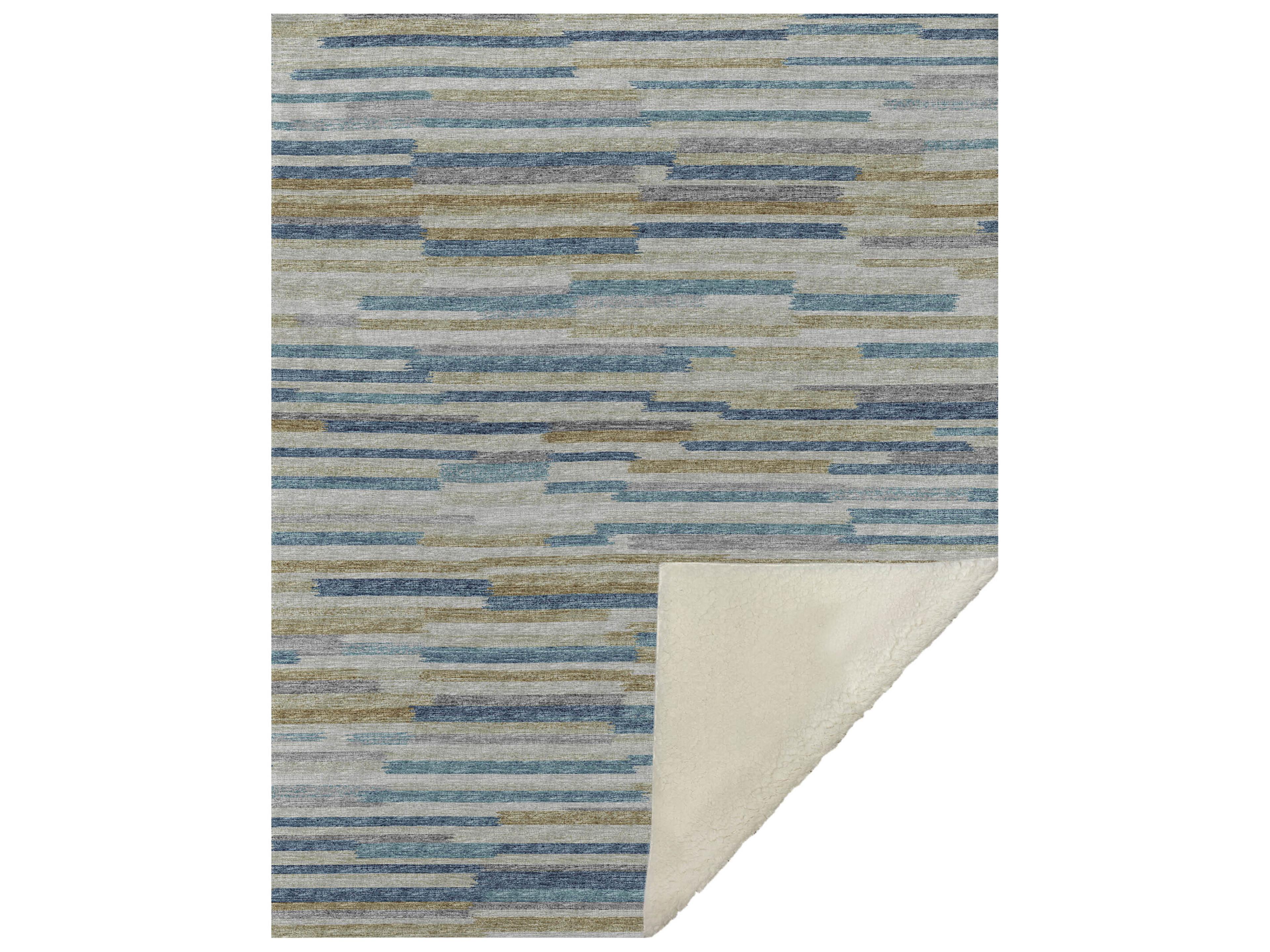 Dalyn Sherpa Blue Polyester Throw