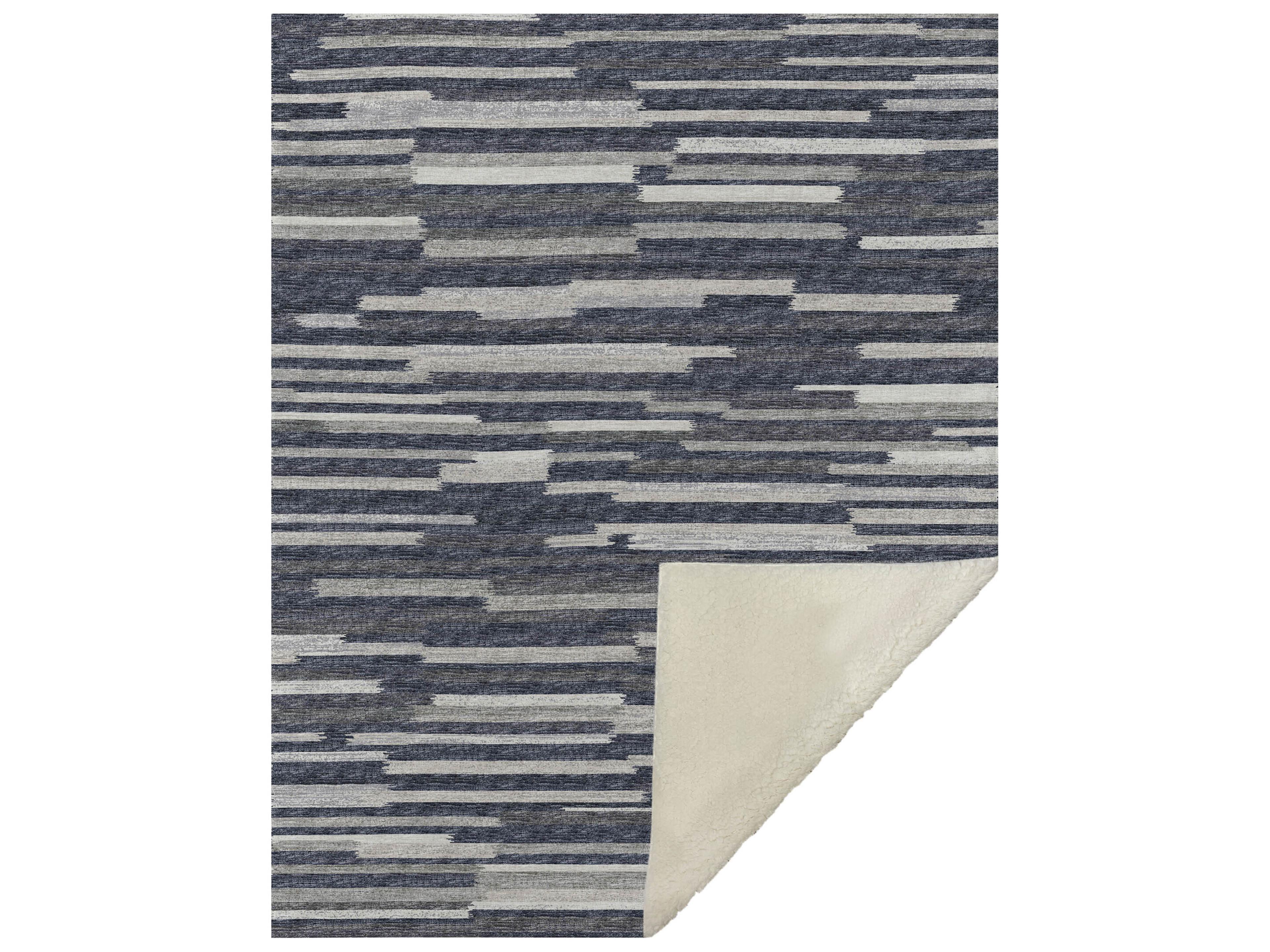 Dalyn Sherpa Gray Polyester Throw