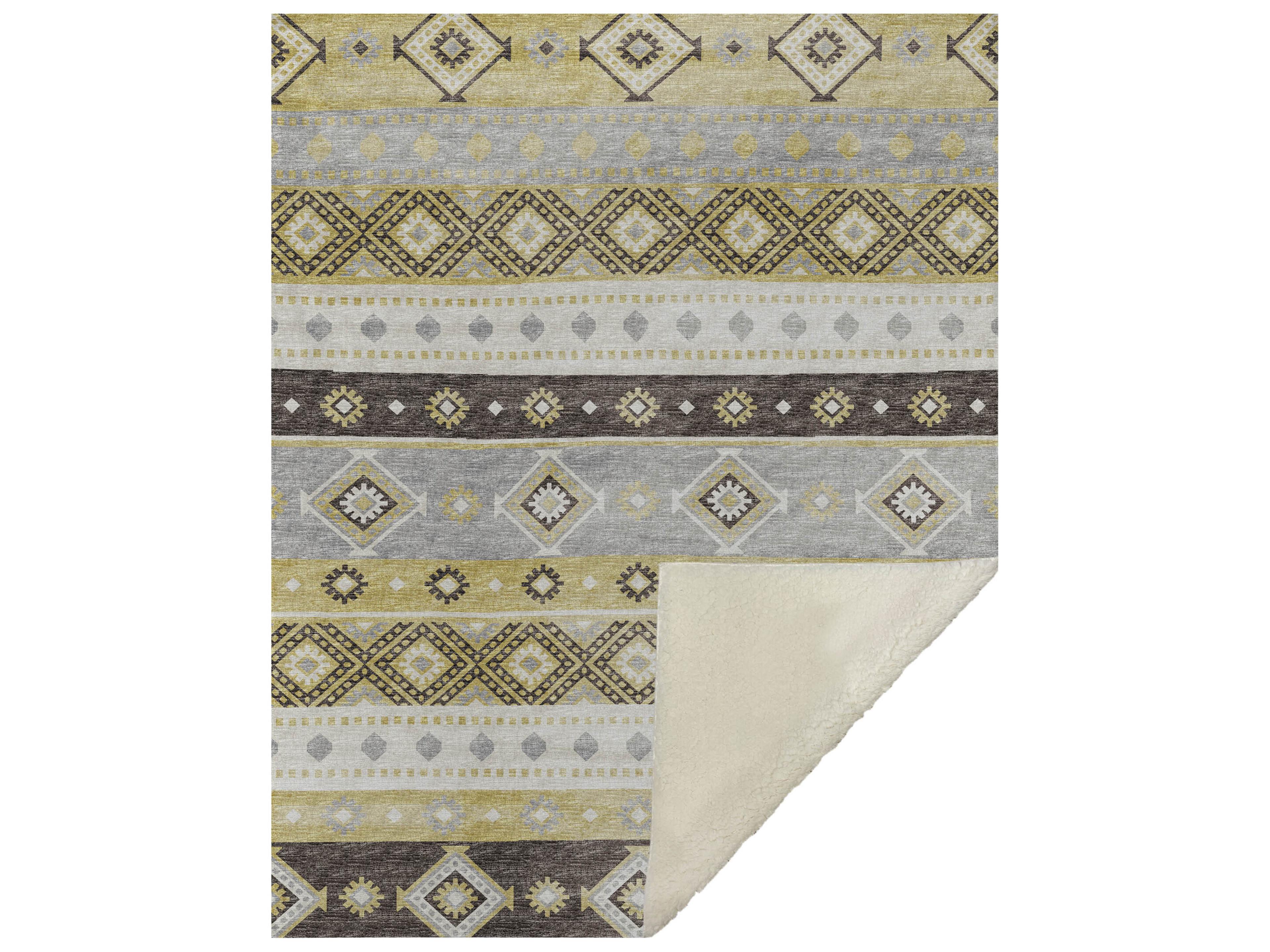 Dalyn Sherpa Purple Polyester Throw