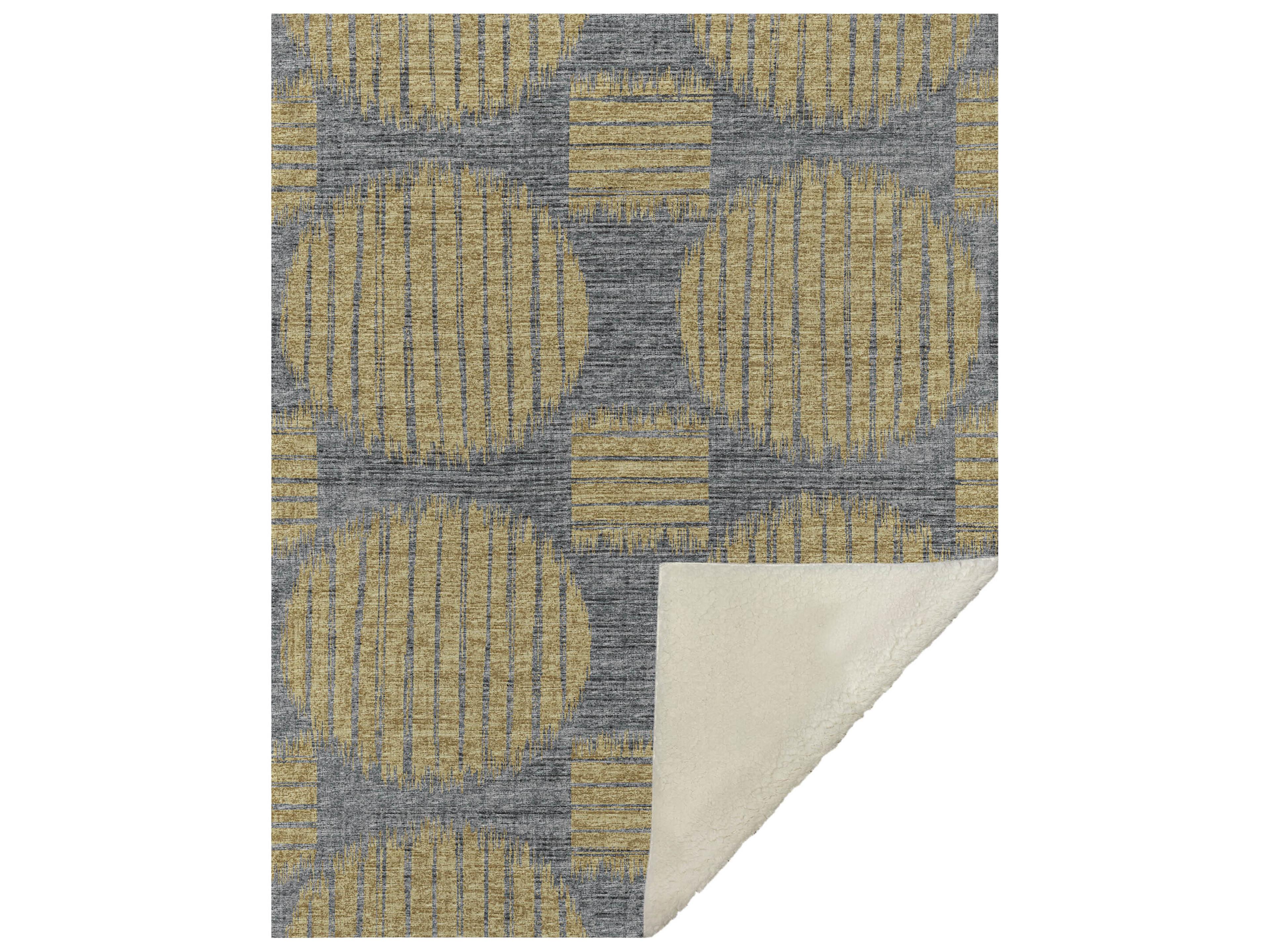 Dalyn Sherpa Yellow Polyester Throw