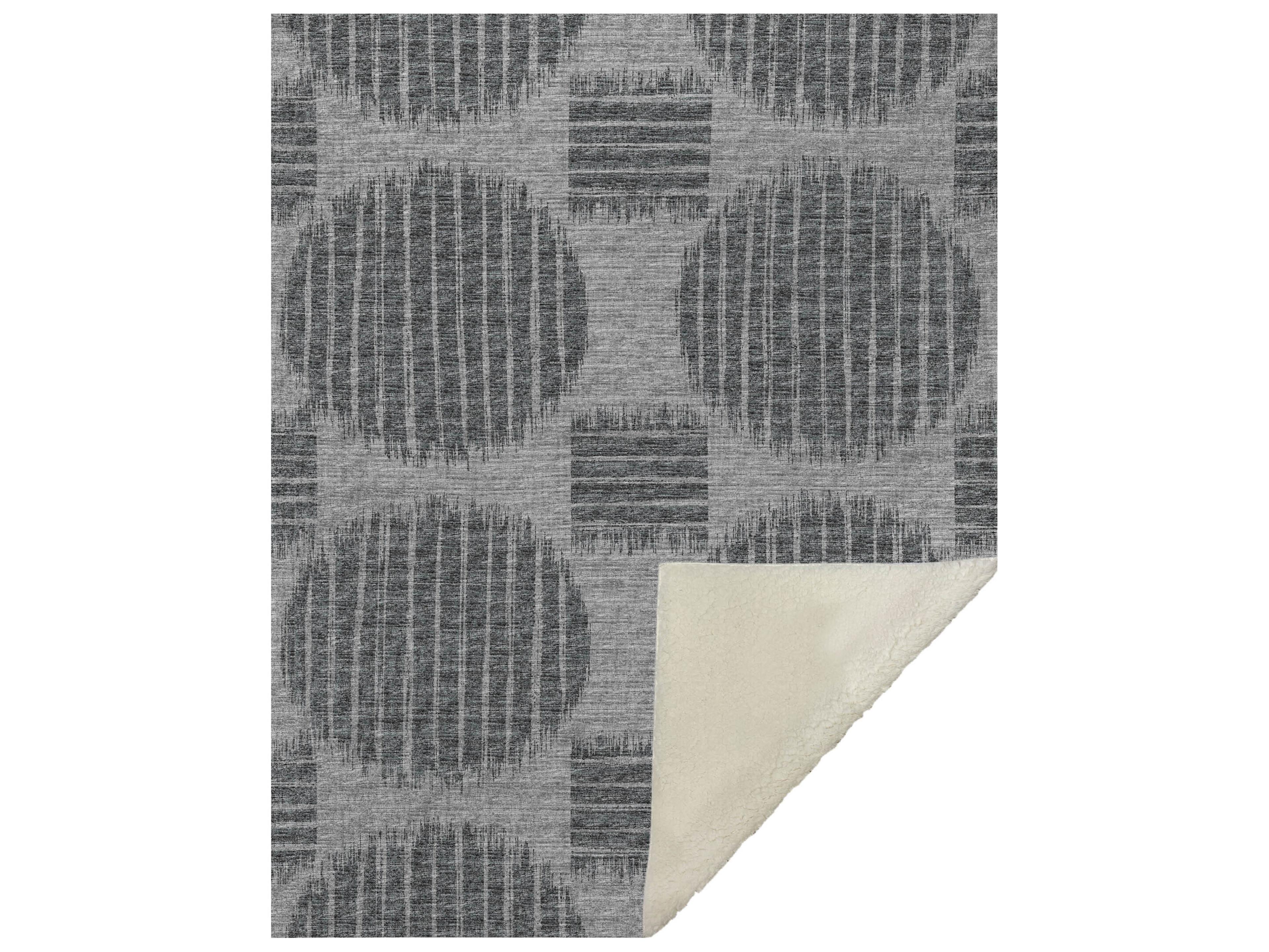 Dalyn Sherpa Gray Polyester Throw