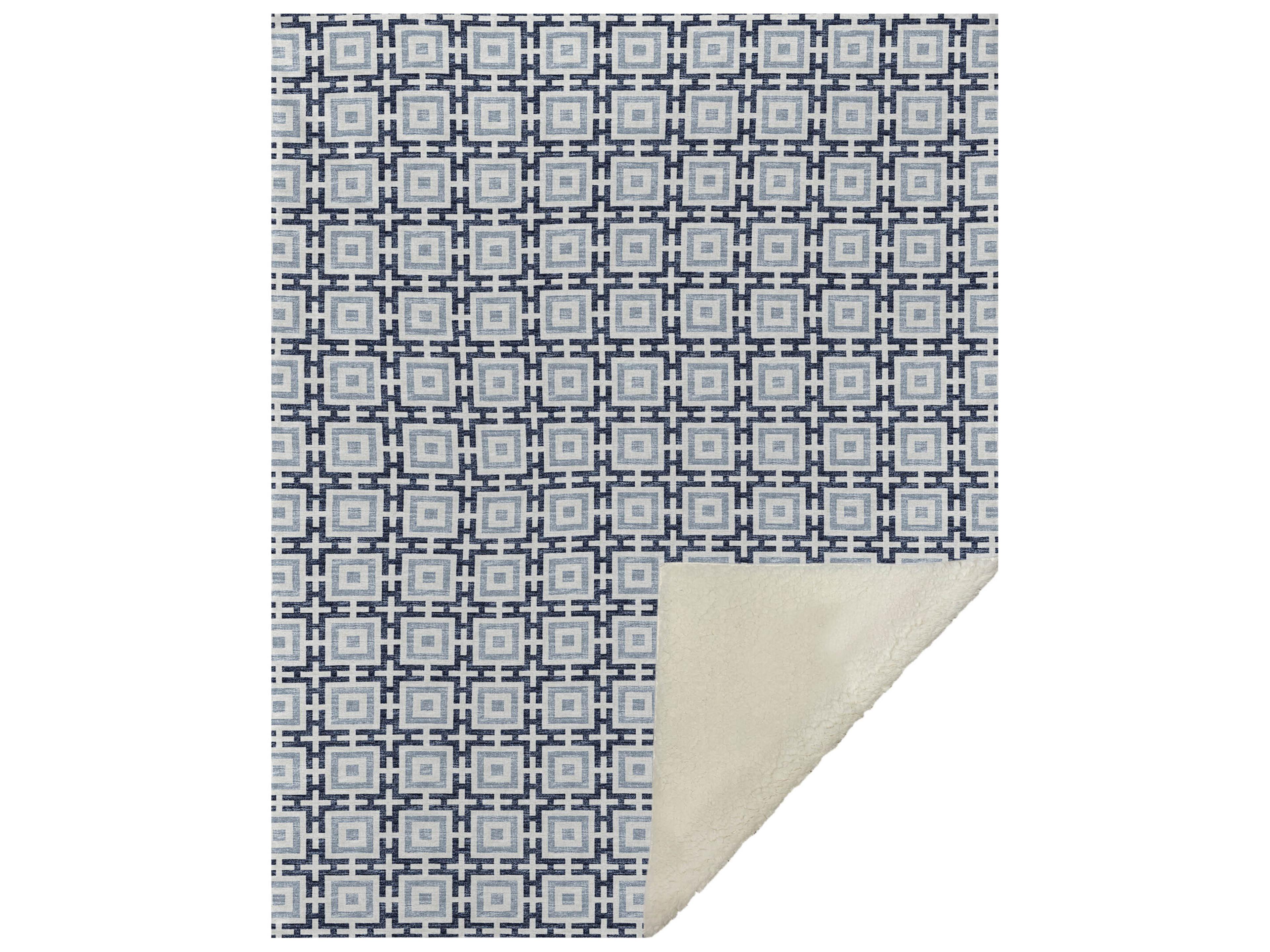 Dalyn Sherpa Blue Polyester Throw