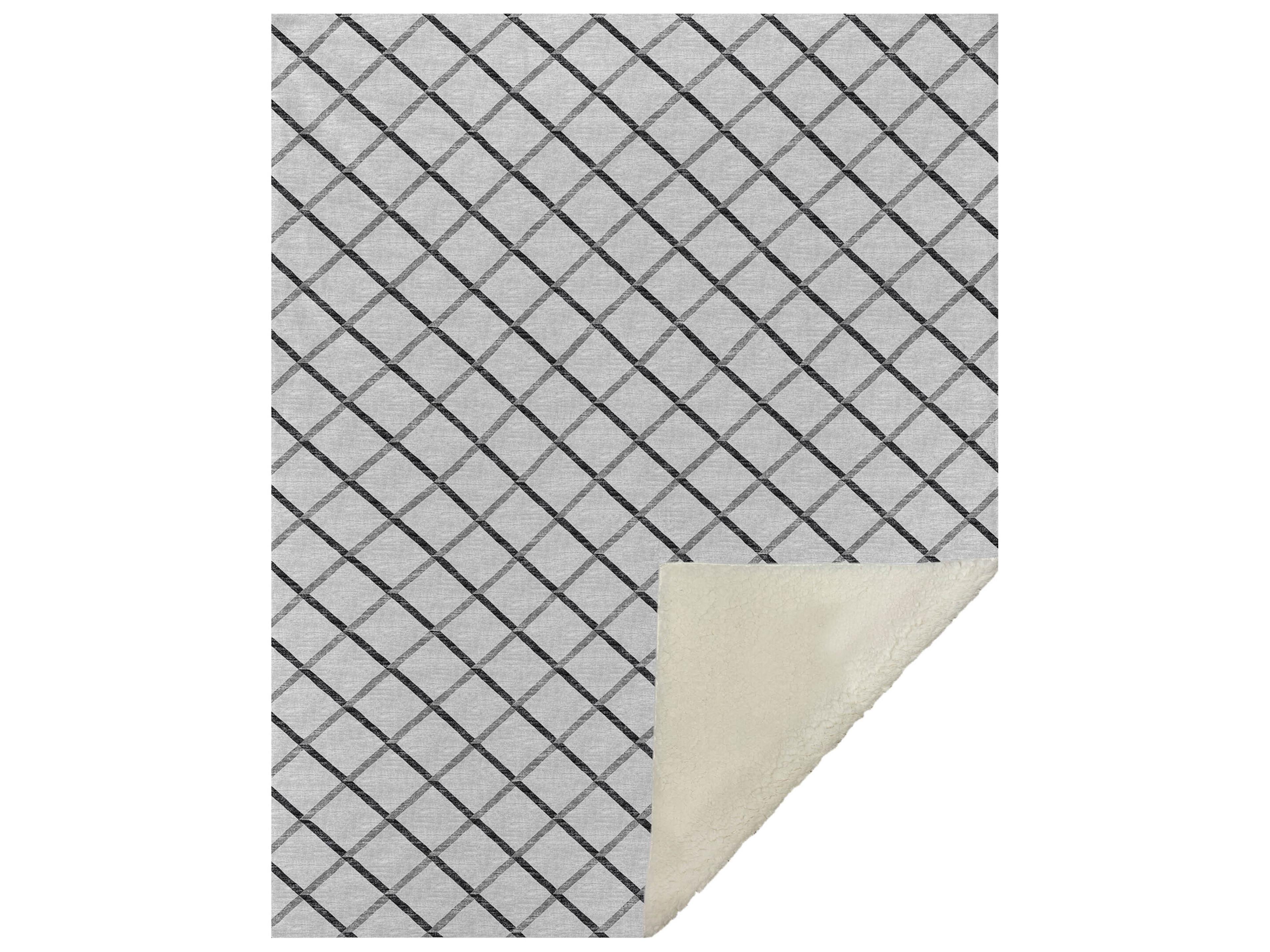 Dalyn Sherpa Gray Polyester Throw