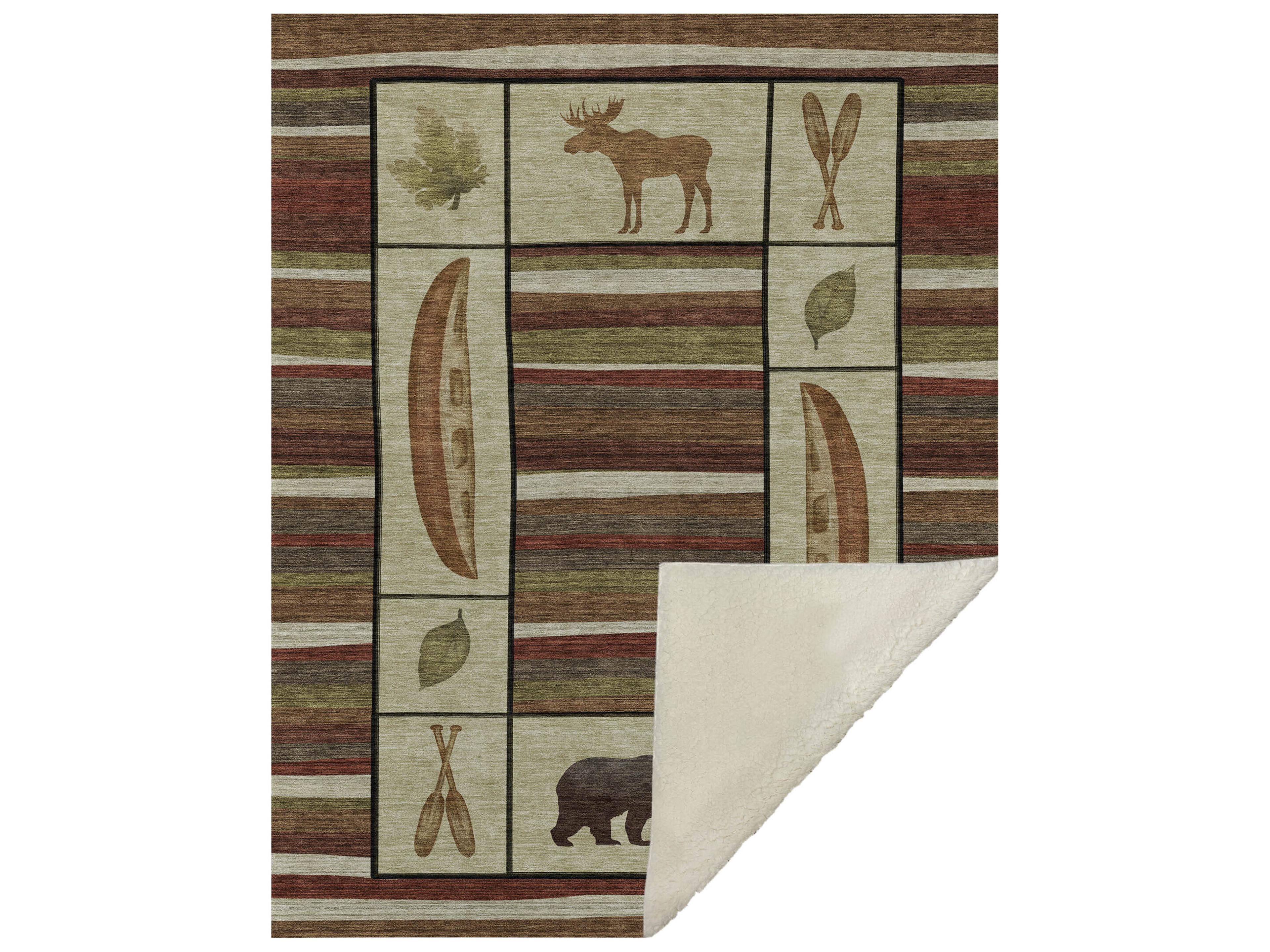 Dalyn Sherpa Red Polyester Throw