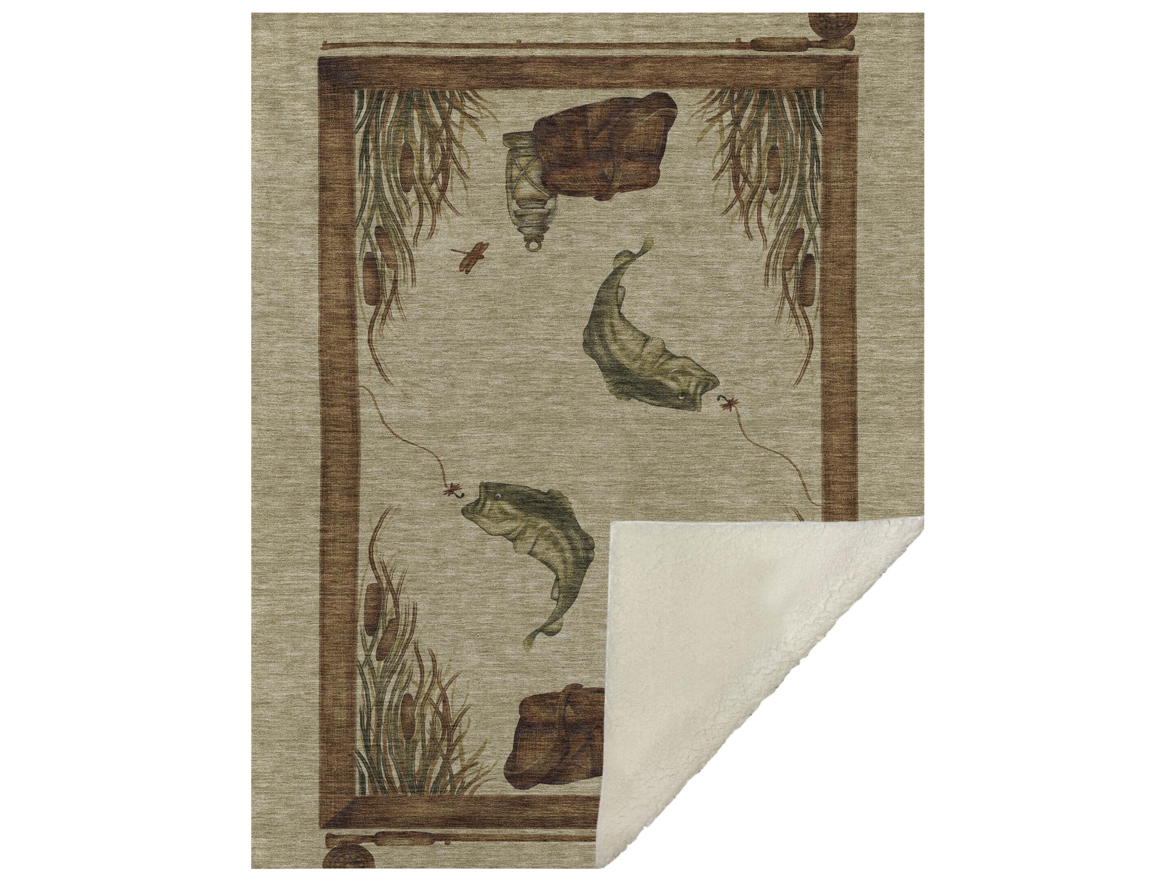 Dalyn Sherpa Beige Polyester Throw