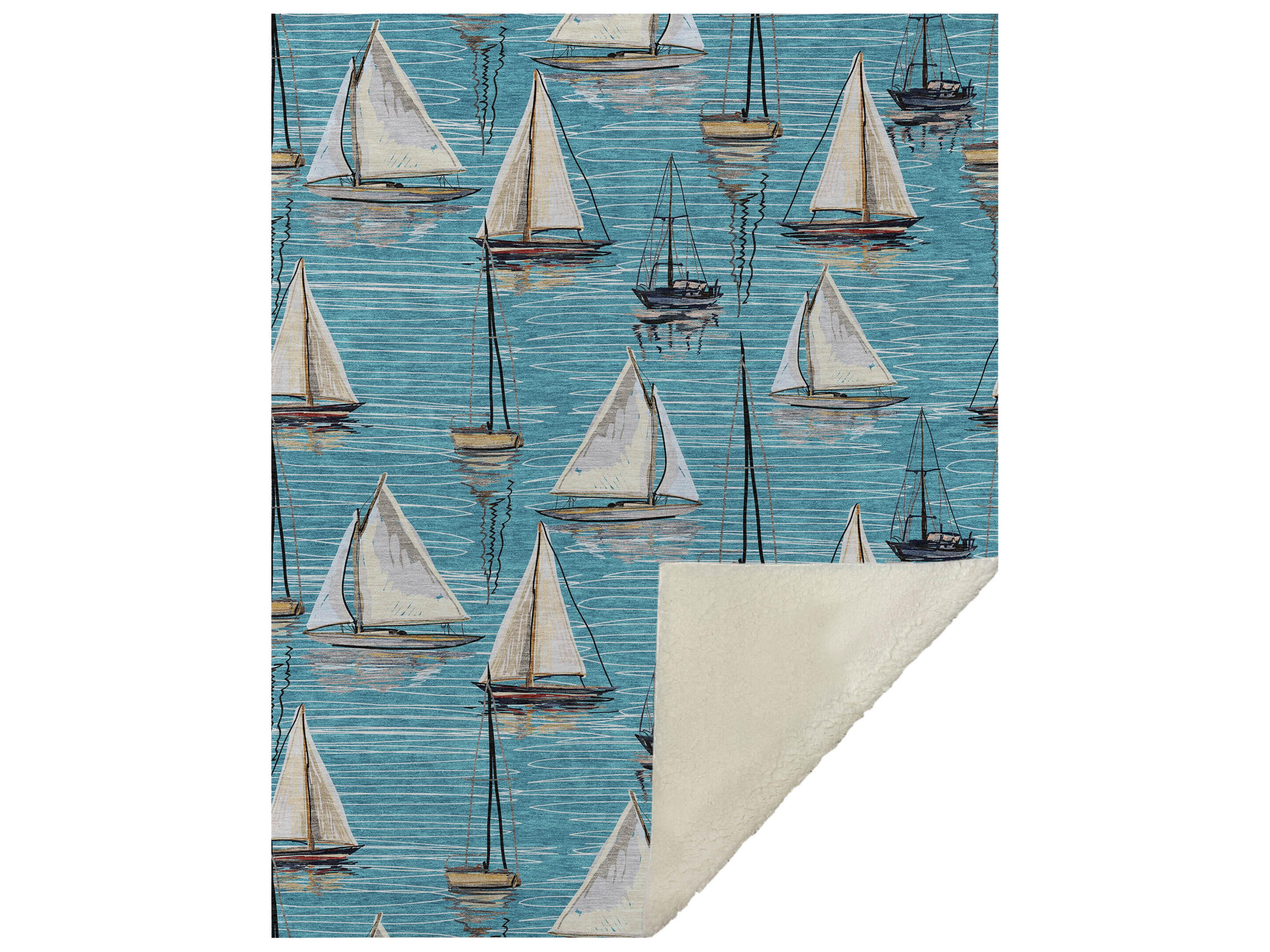 Dalyn Sherpa Teal Polyester Throw