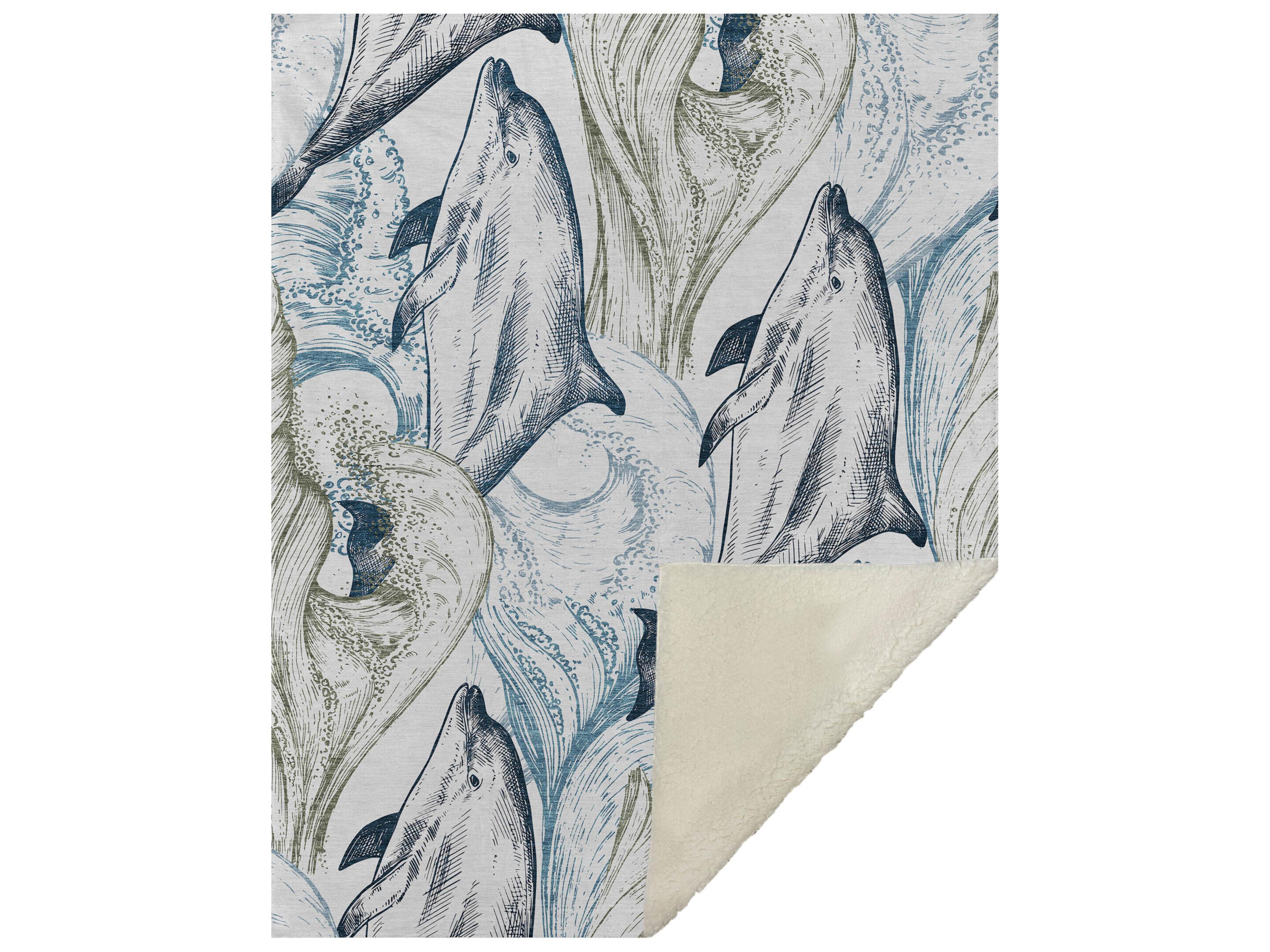 Dalyn Sherpa Ivory Polyester Throw