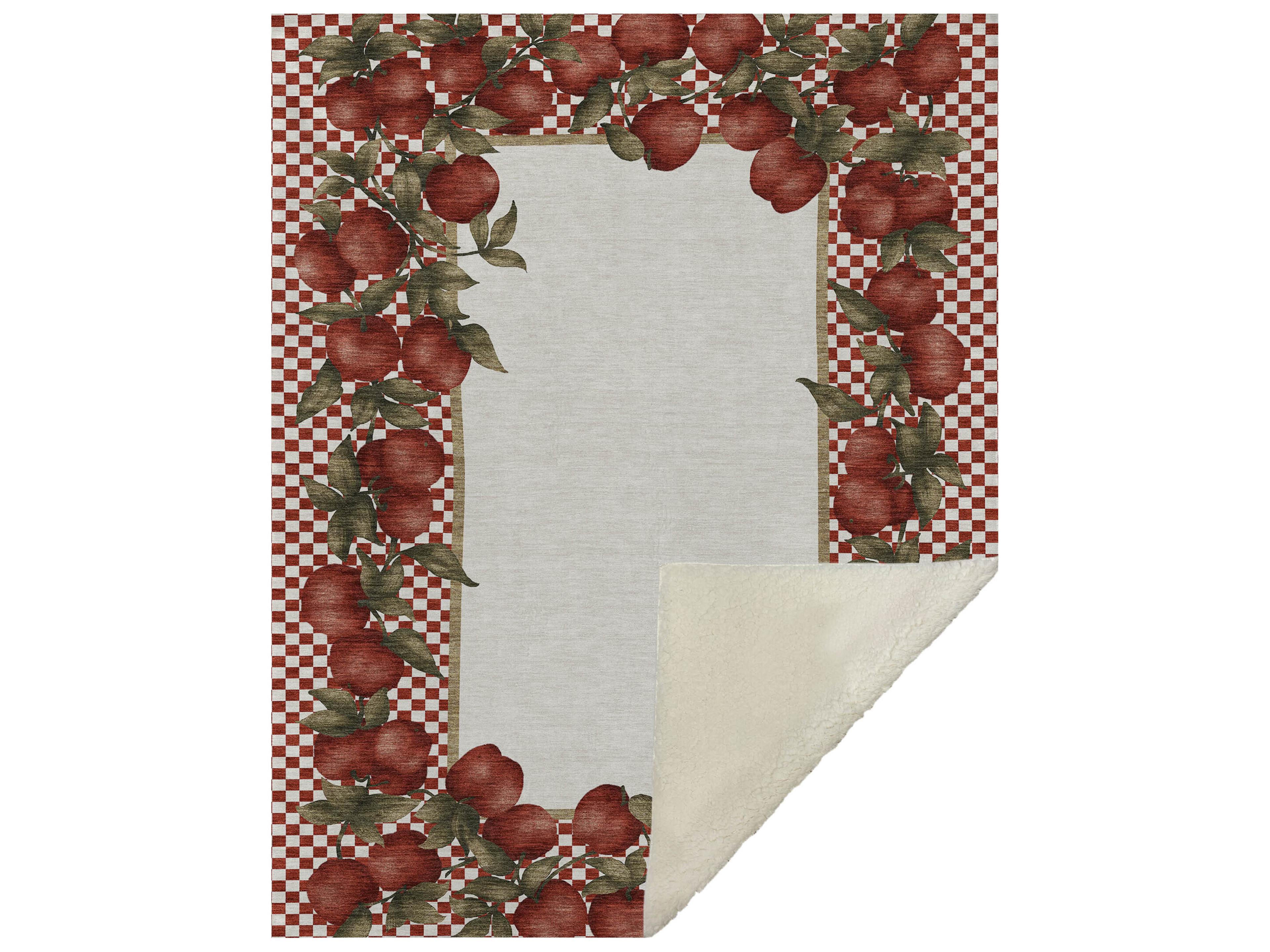 Dalyn Sherpa Red Polyester Throw