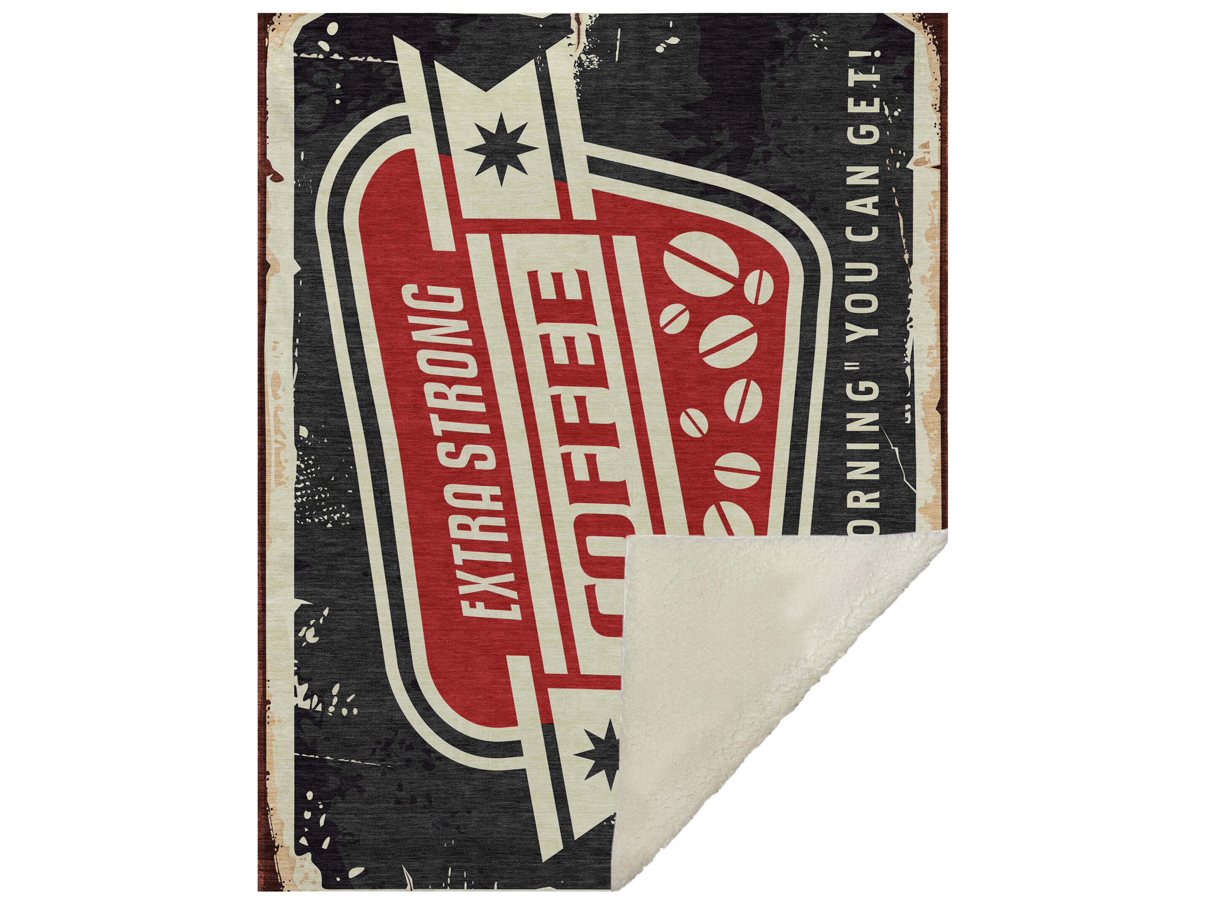 Dalyn Sherpa Black Polyester Throw