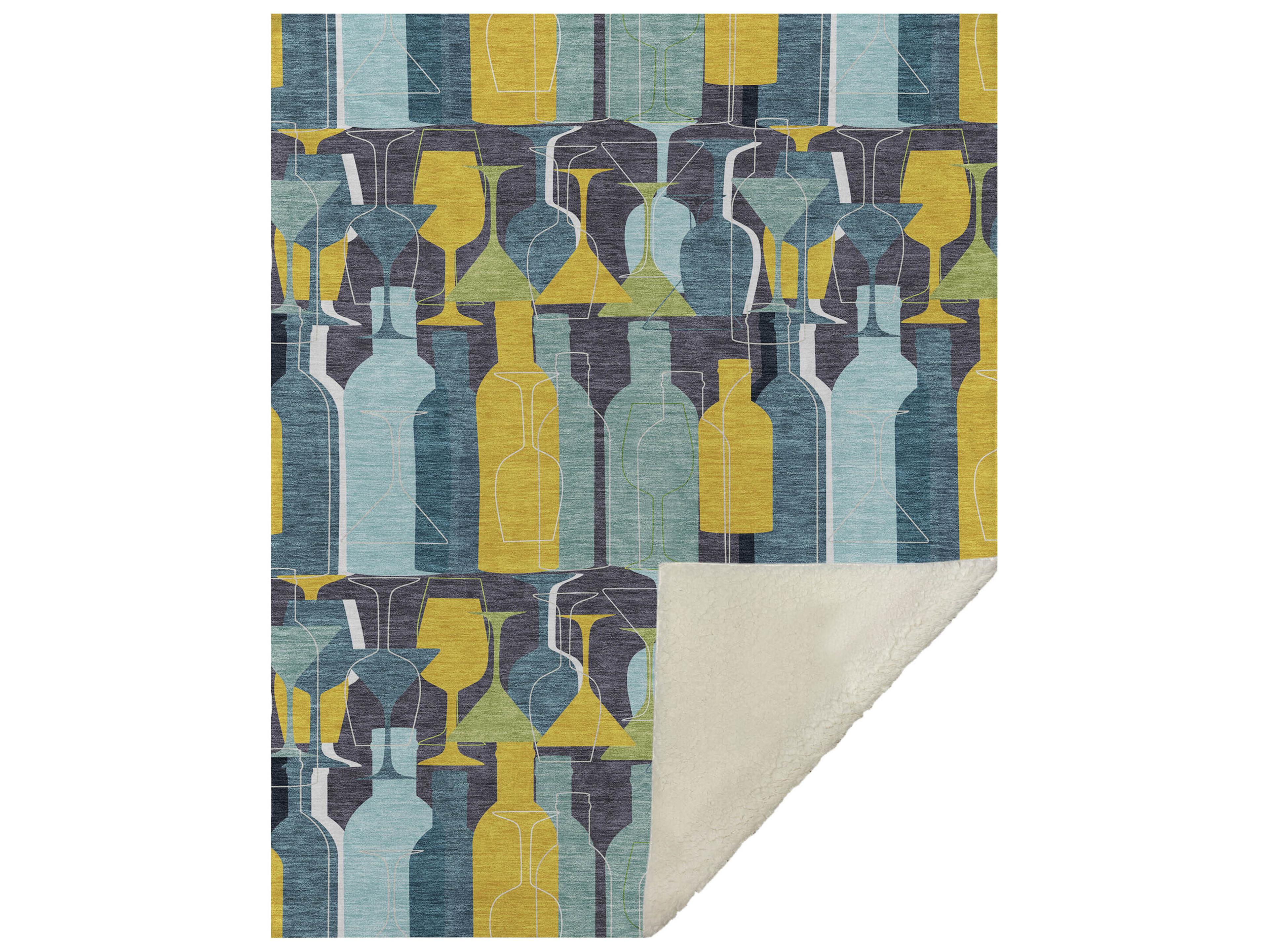 Dalyn Sherpa Blue Polyester Throw