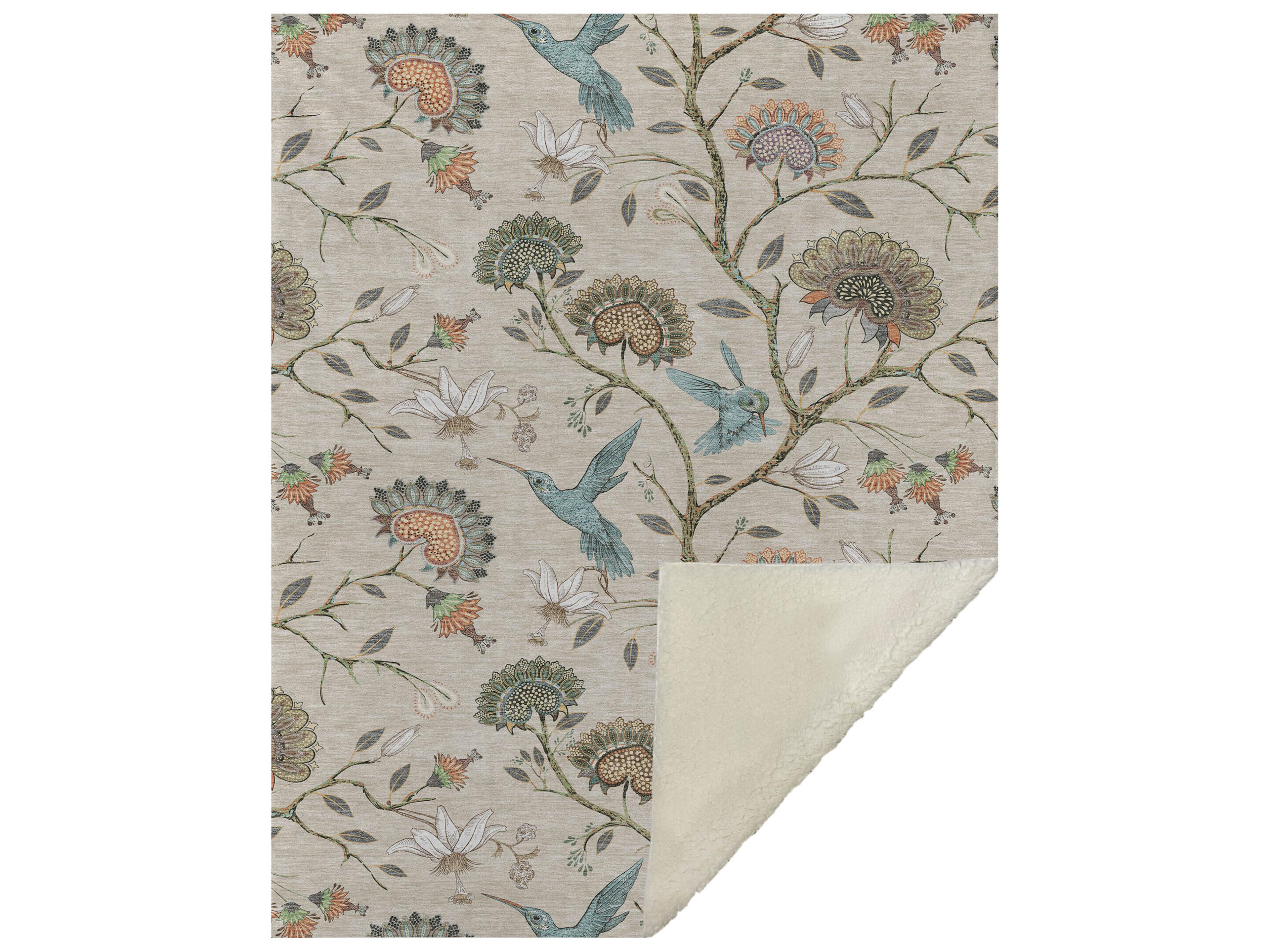 Dalyn Sherpa Beige Polyester Throw