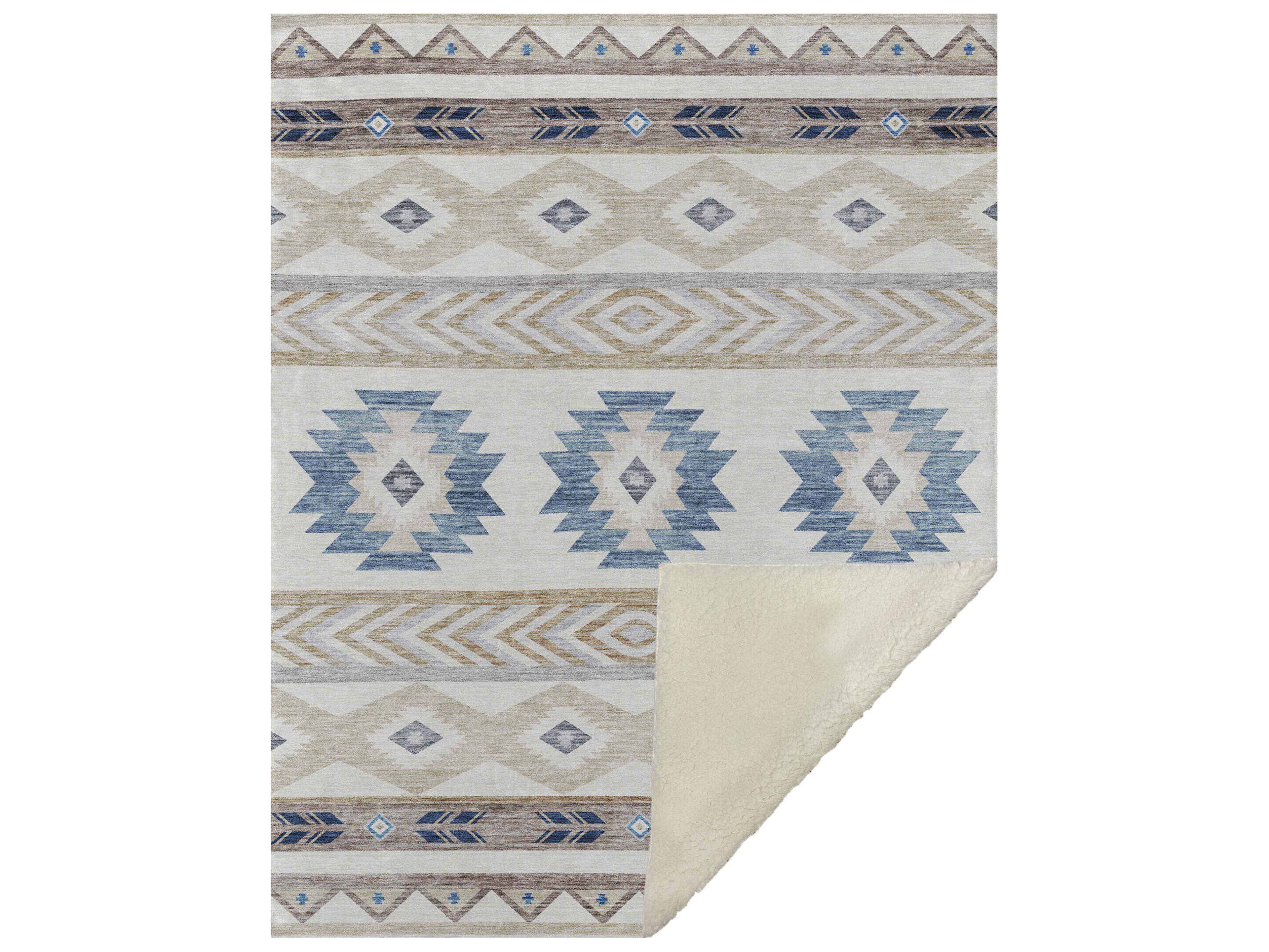 Dalyn Sherpa Ivory Polyester Throw