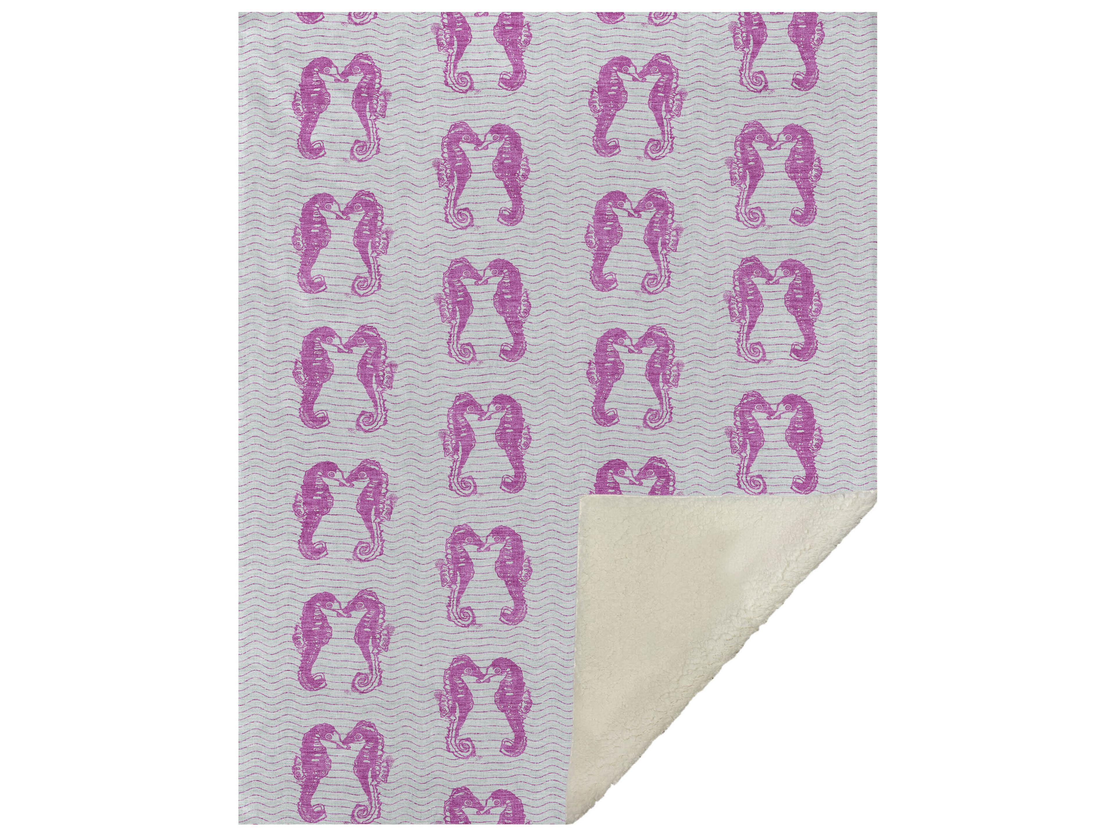 Dalyn Sherpa Pink Polyester Throw