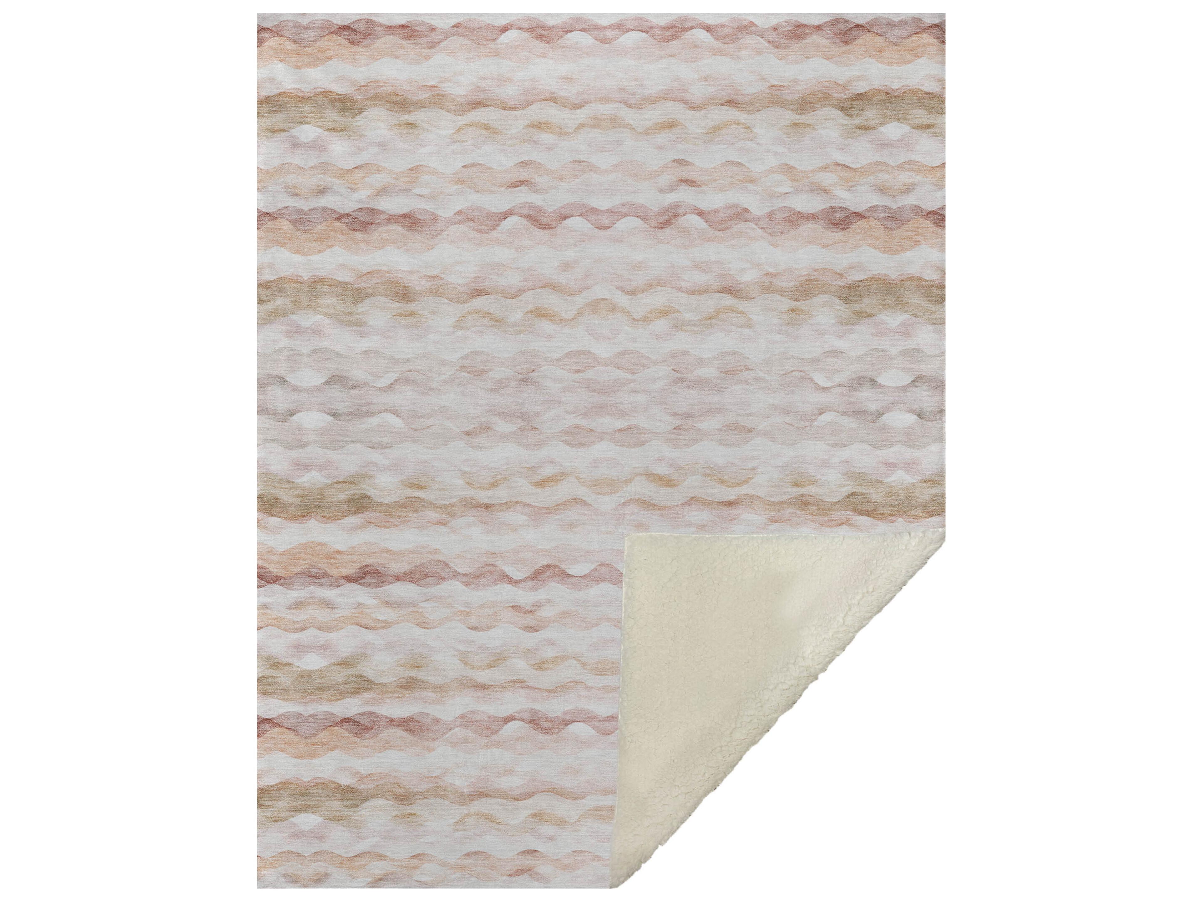 Dalyn Sherpa Orange Polyester Throw