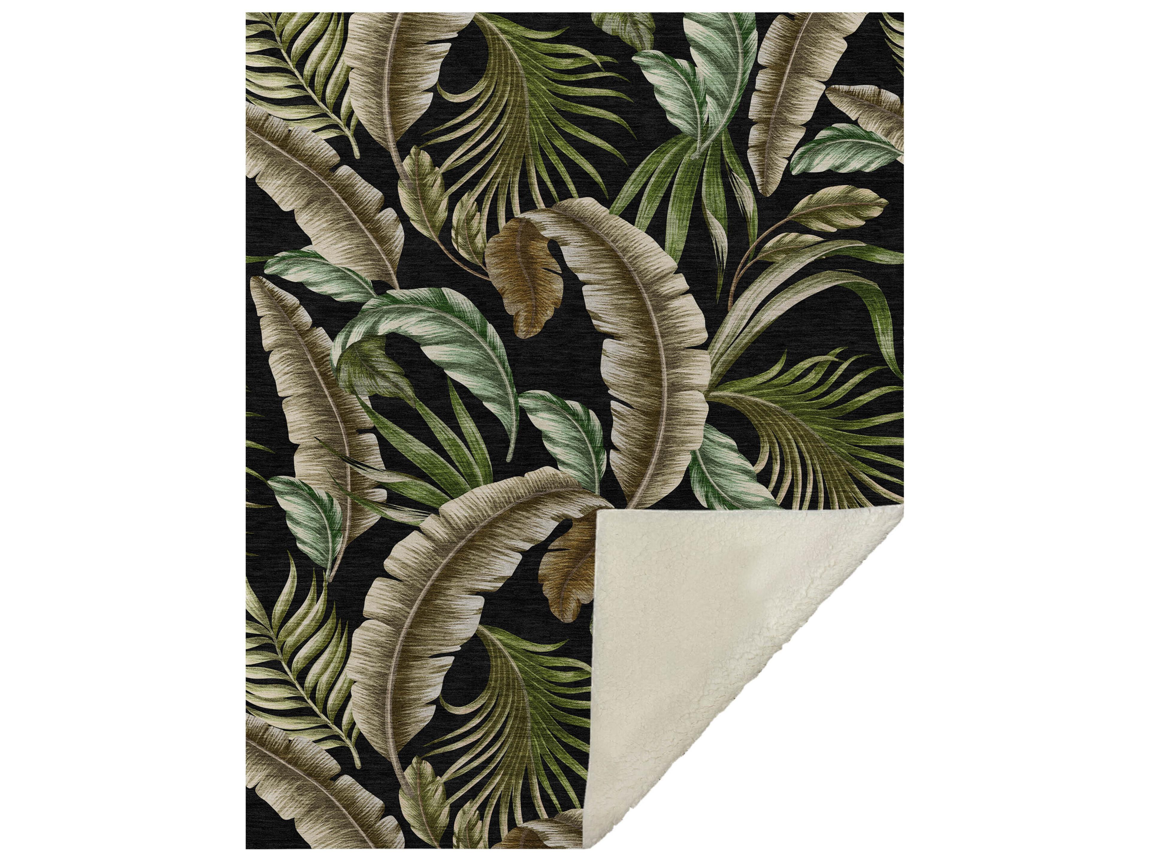 Dalyn Sherpa Black Polyester Throw