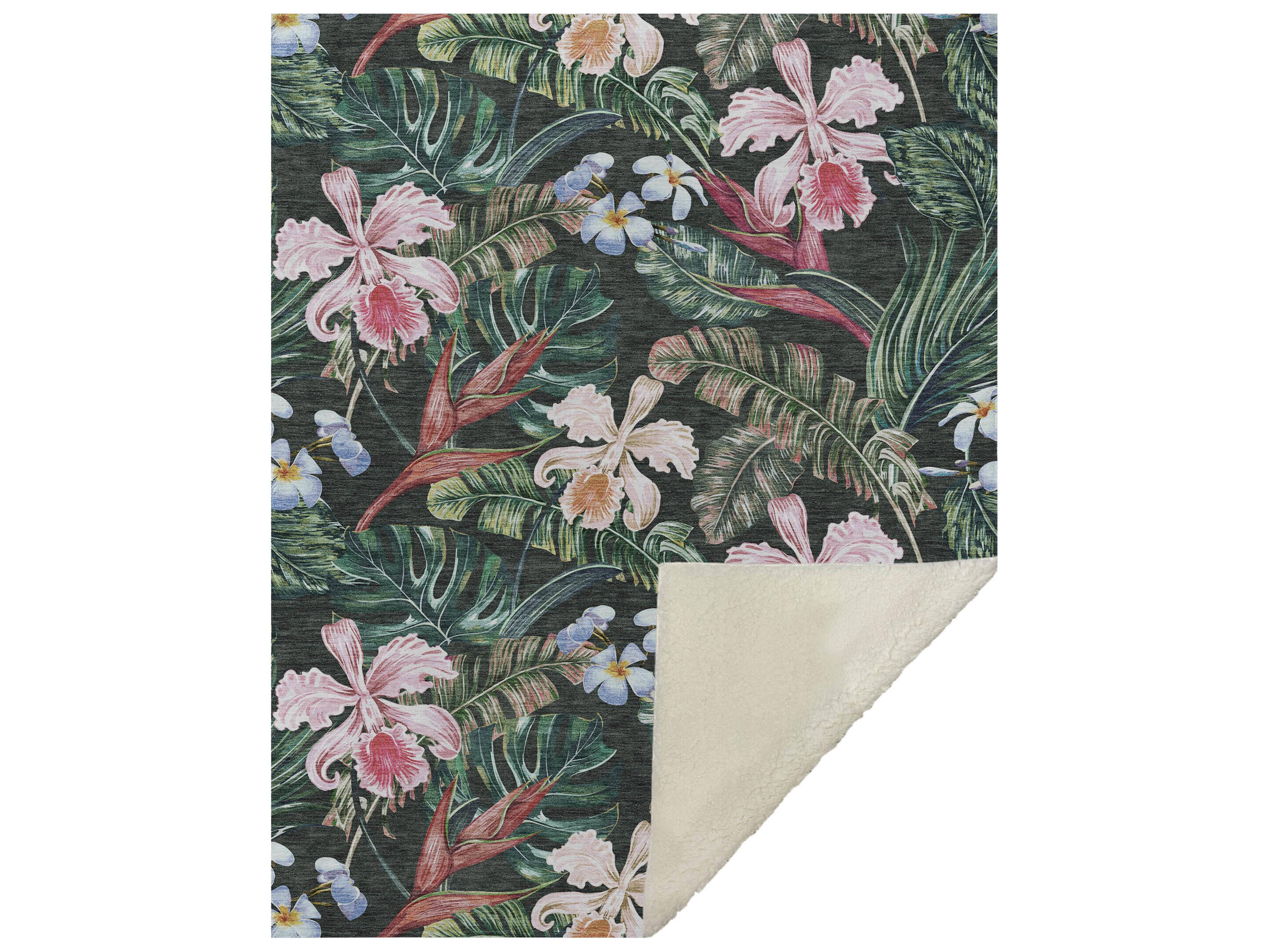 Dalyn Sherpa Black Polyester Throw