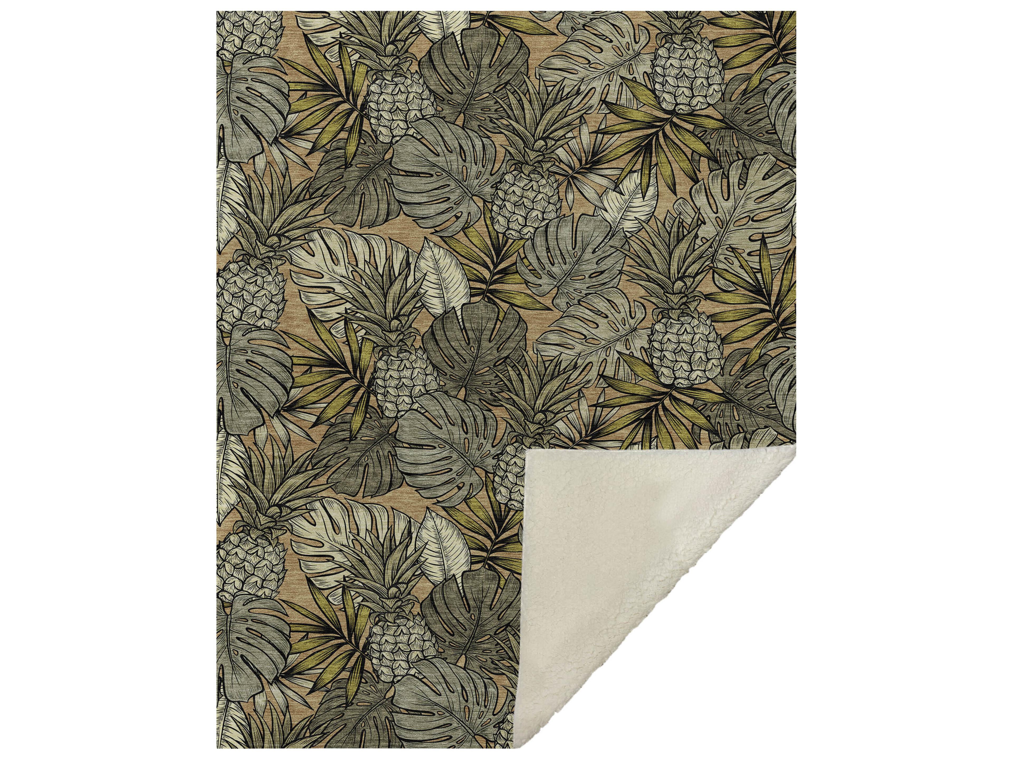 Dalyn Sherpa Brown Polyester Throw