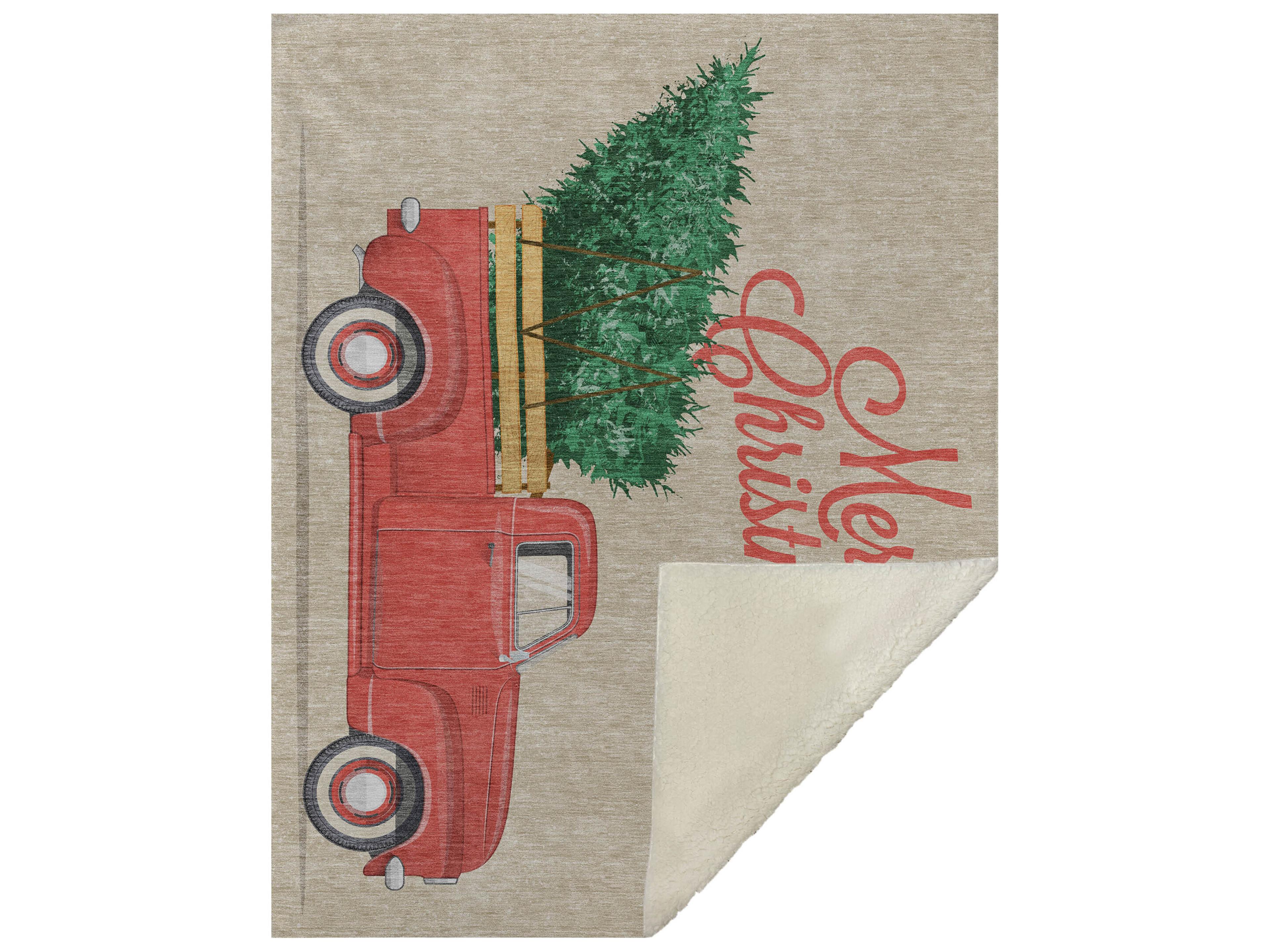 Dalyn Sherpa Beige Polyester Throw