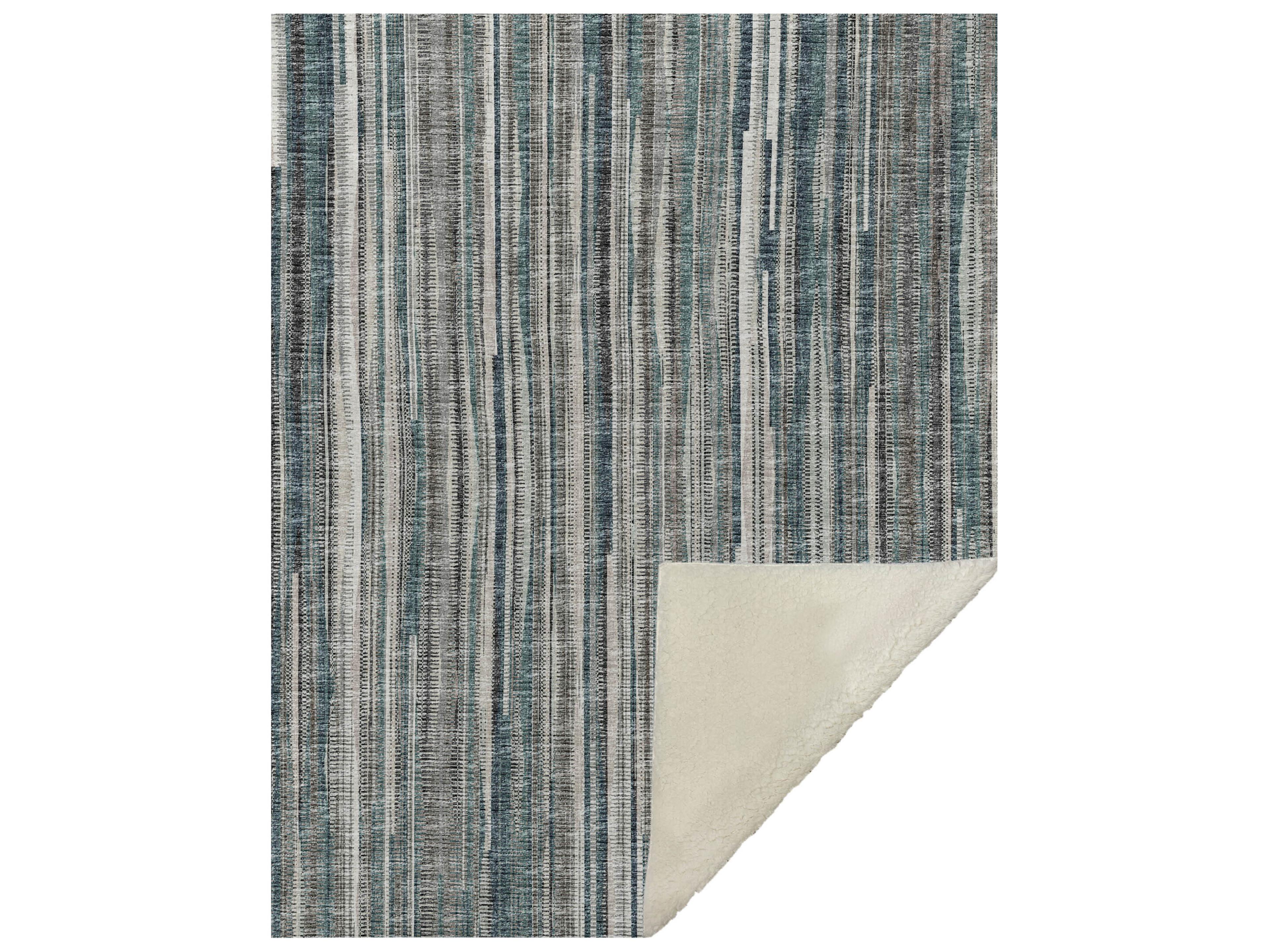 Dalyn Sherpa Teal Polyester Throw