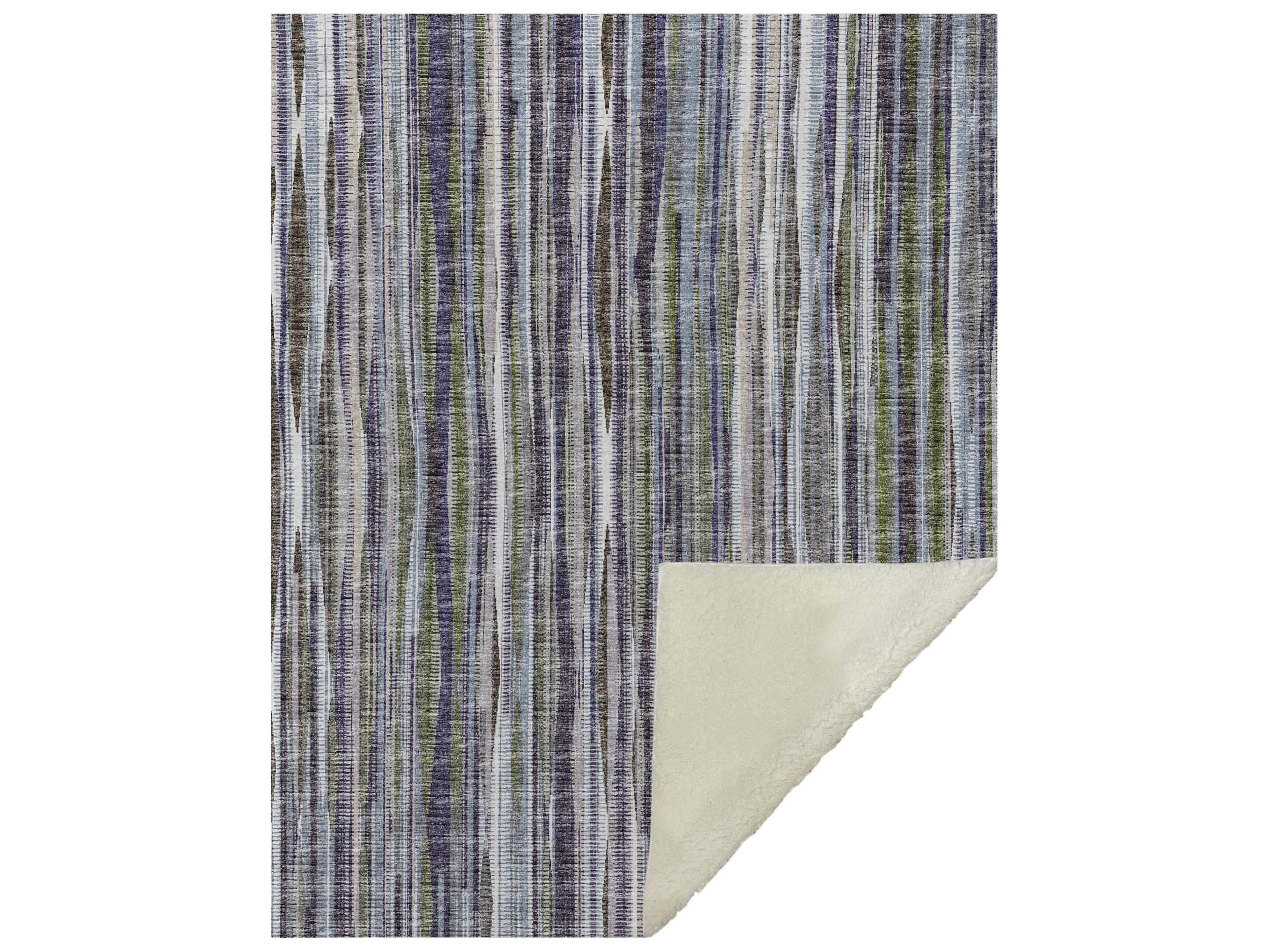 Dalyn Sherpa Purple Polyester Throw