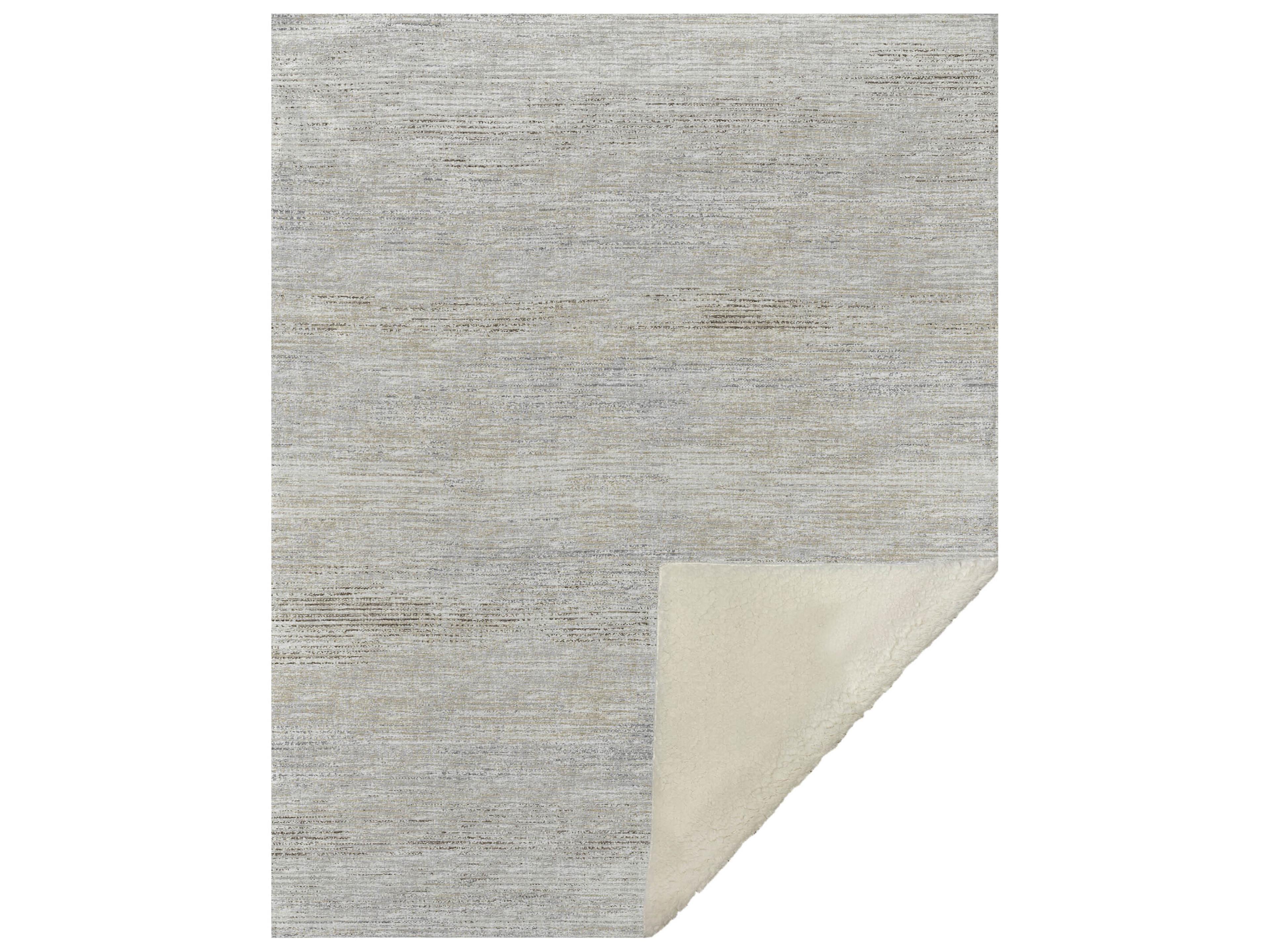 Dalyn Sherpa Ivory Polyester Throw