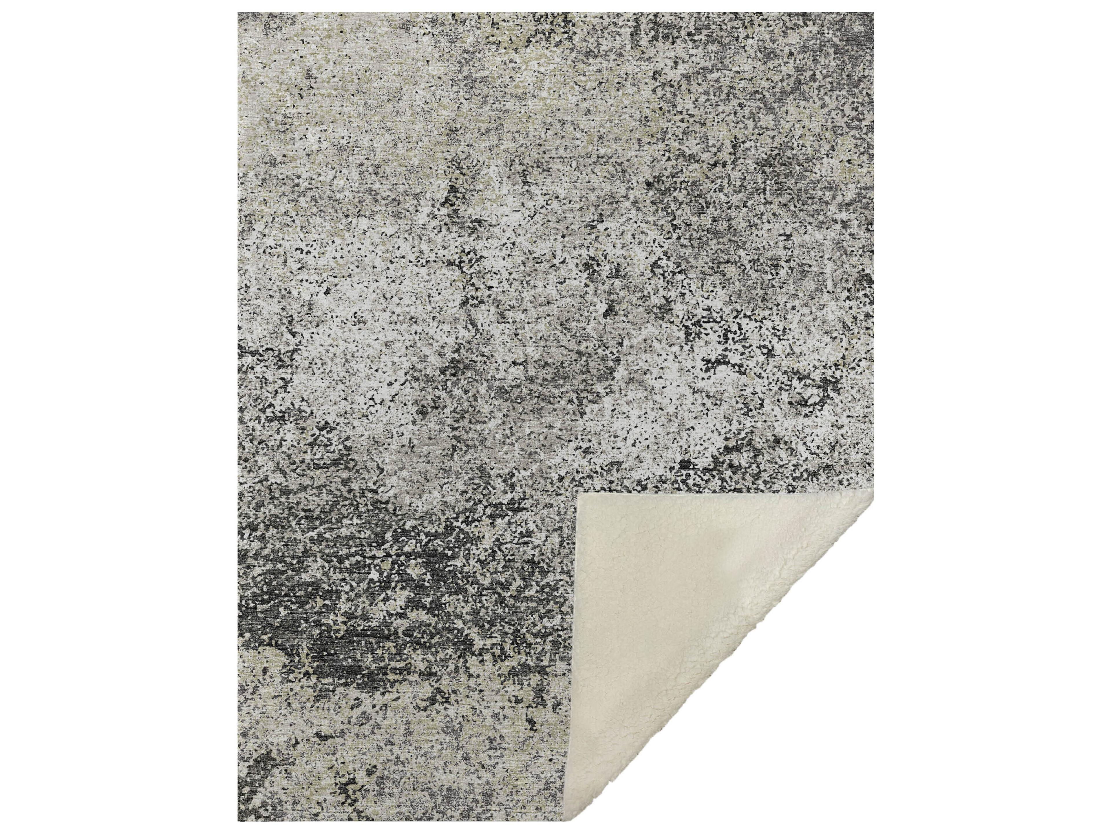 Dalyn Sherpa Gray Polyester Throw