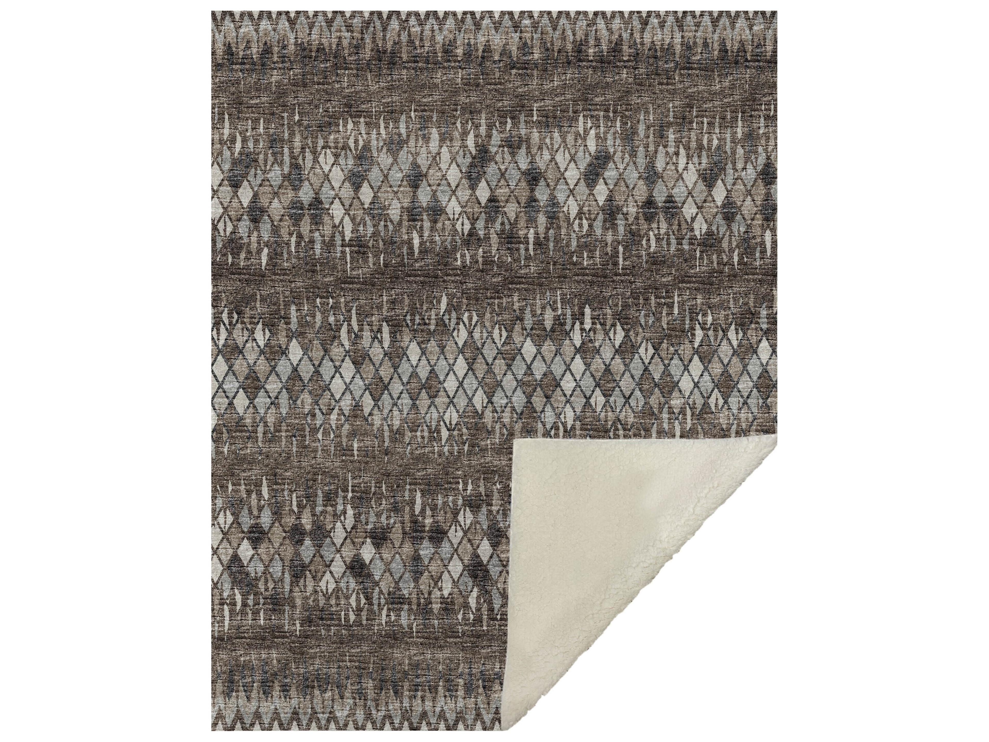 Dalyn Sherpa Chocolate  Polyester Throw