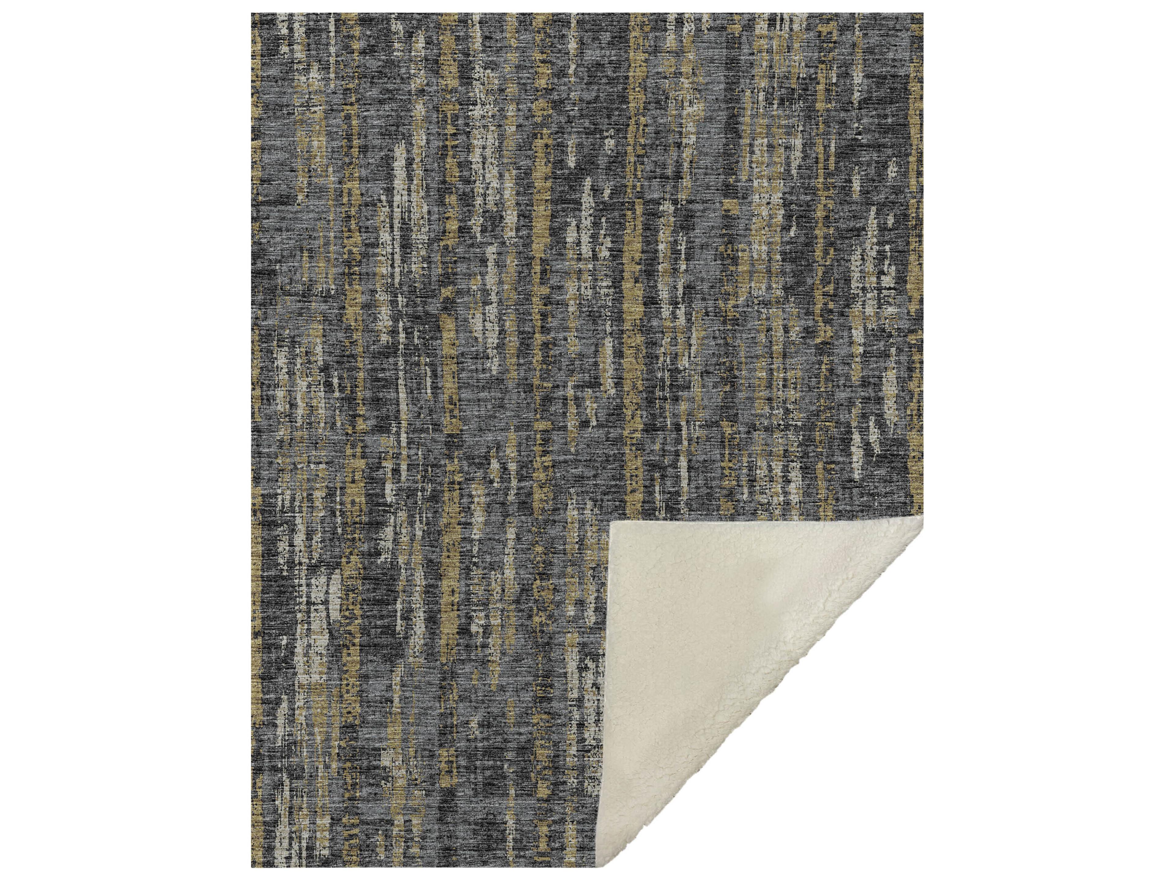 Dalyn Sherpa Charcoal Polyester Throw