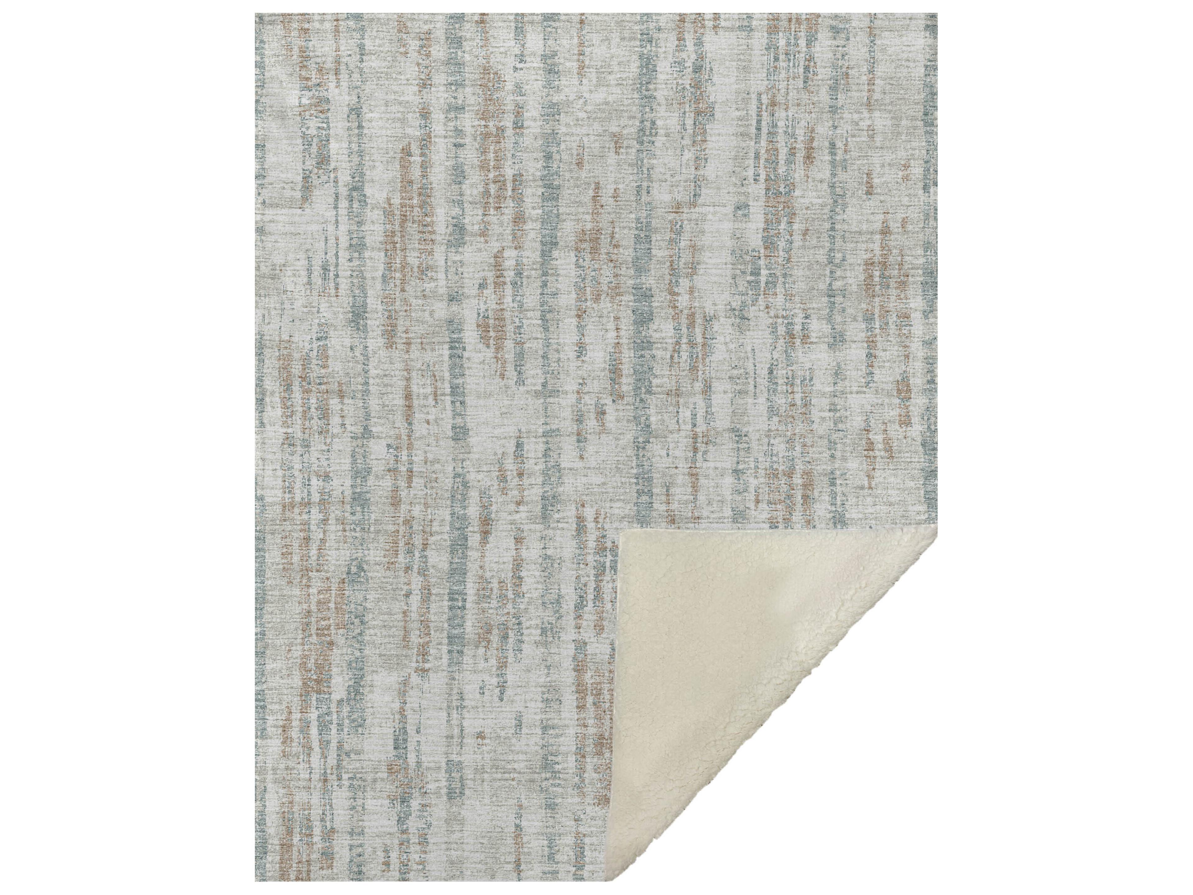 Dalyn Sherpa Ivory Polyester Throw