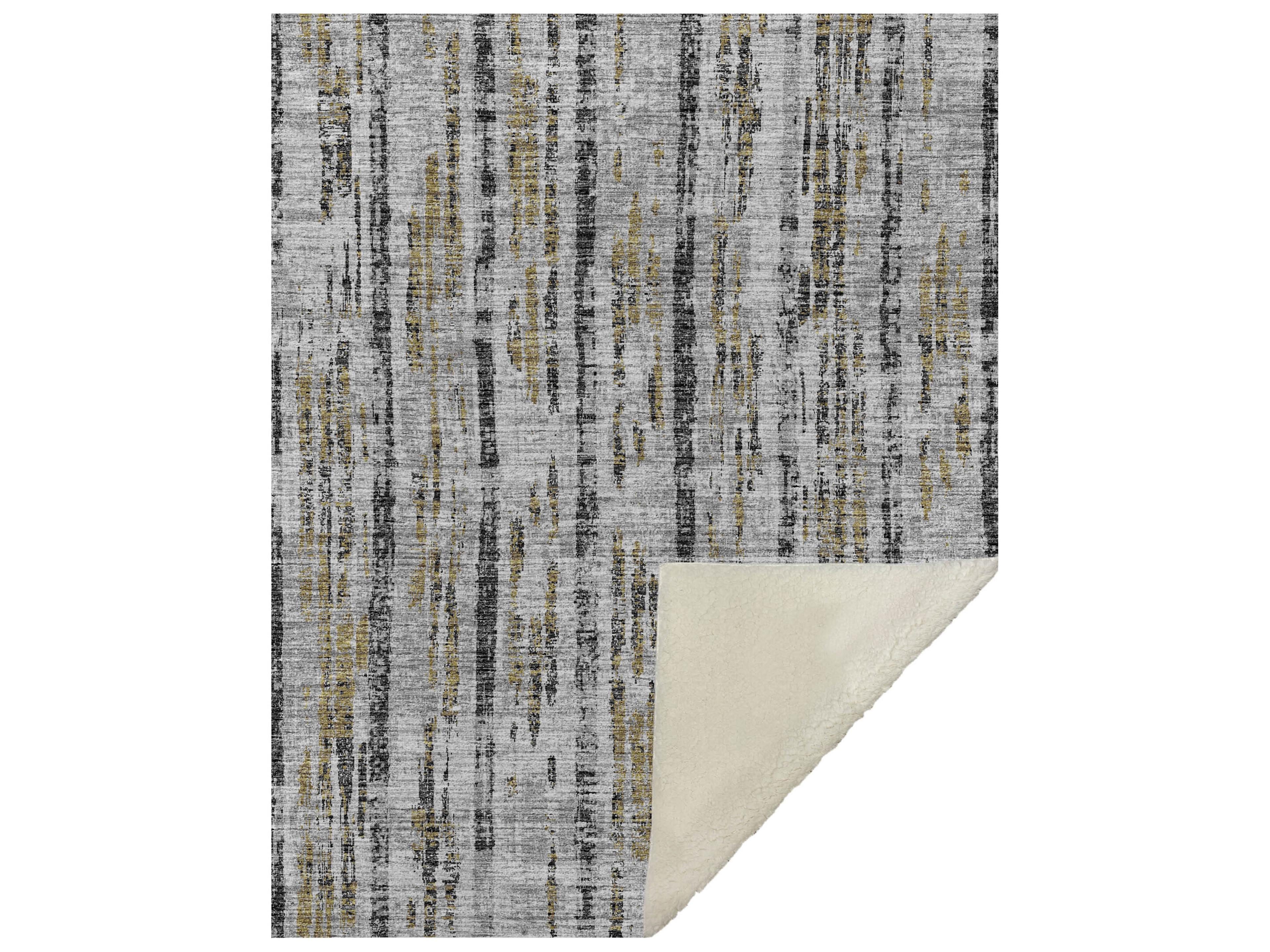 Dalyn Sherpa Gray Polyester Throw