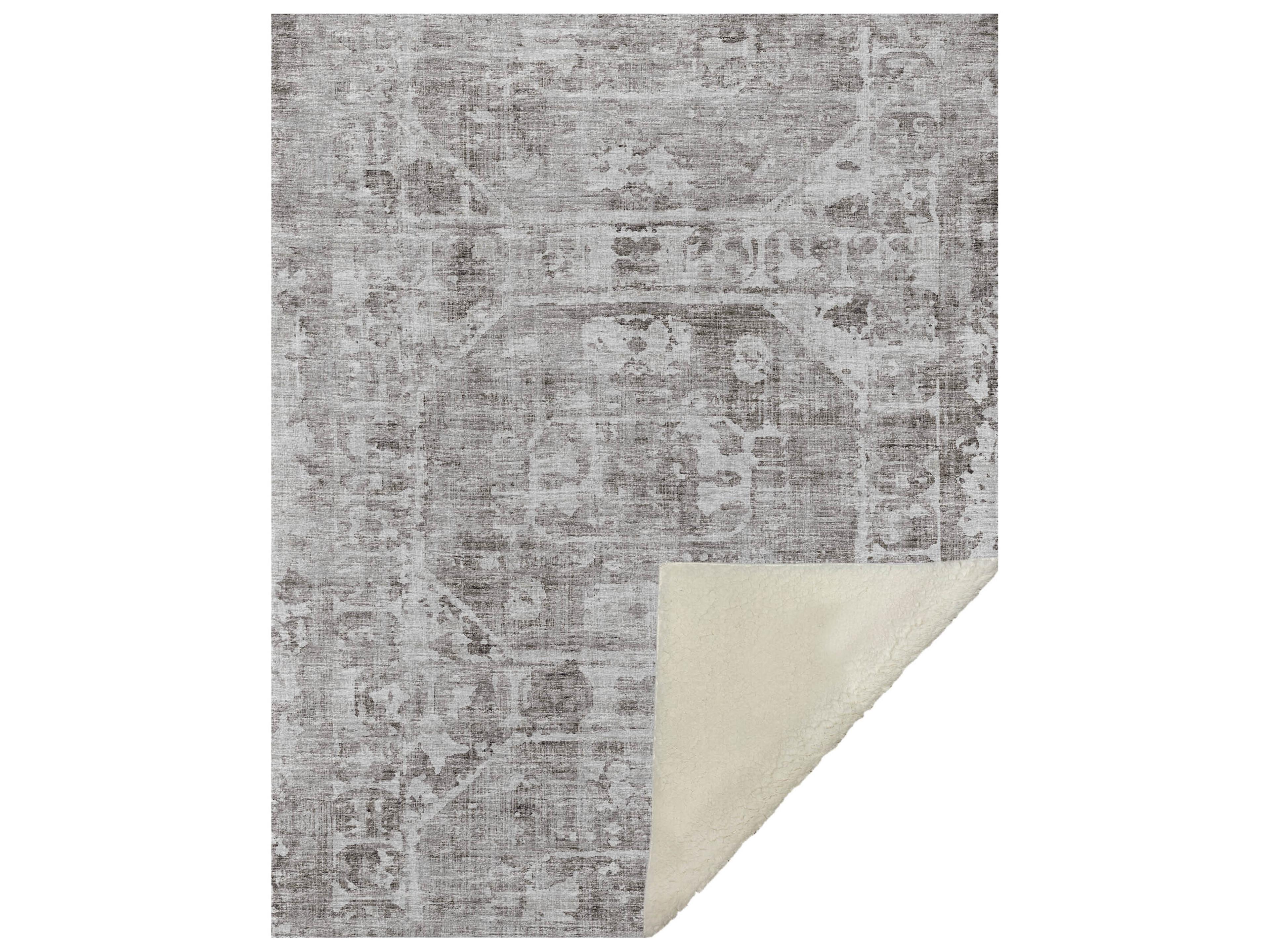 Dalyn Sherpa Brown Polyester Throw