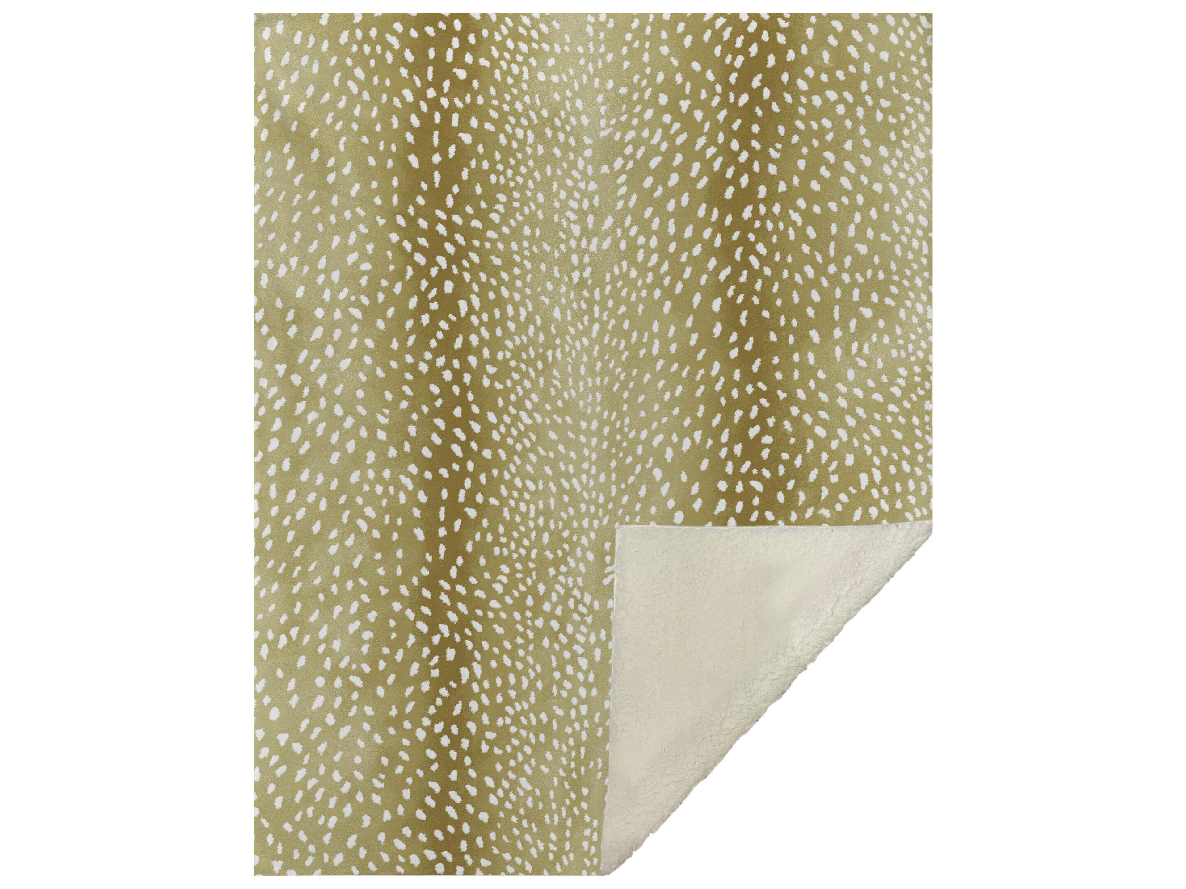 Dalyn Sherpa Gold Polyester Throw