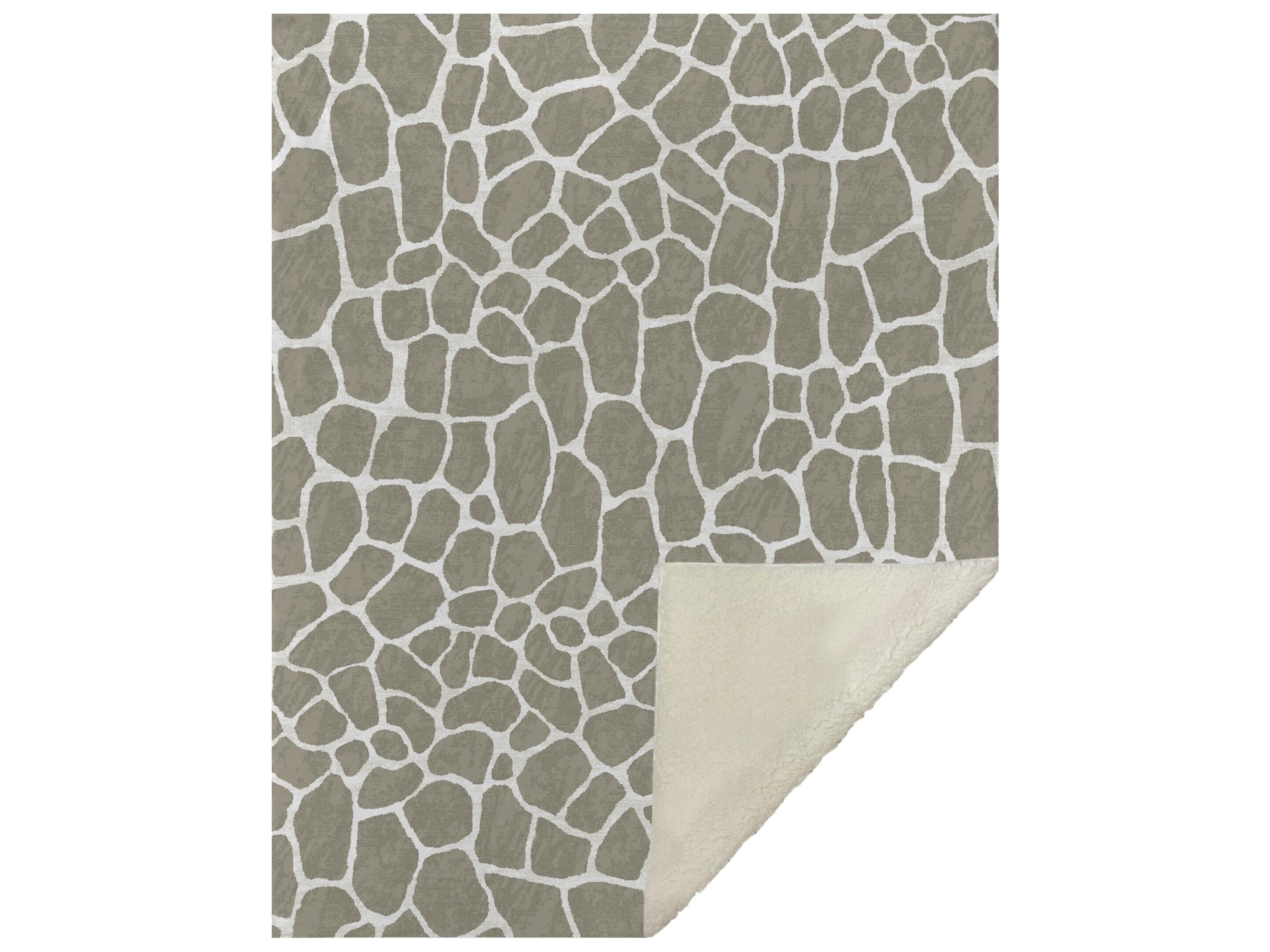 Dalyn Sherpa Neutral Polyester Throw