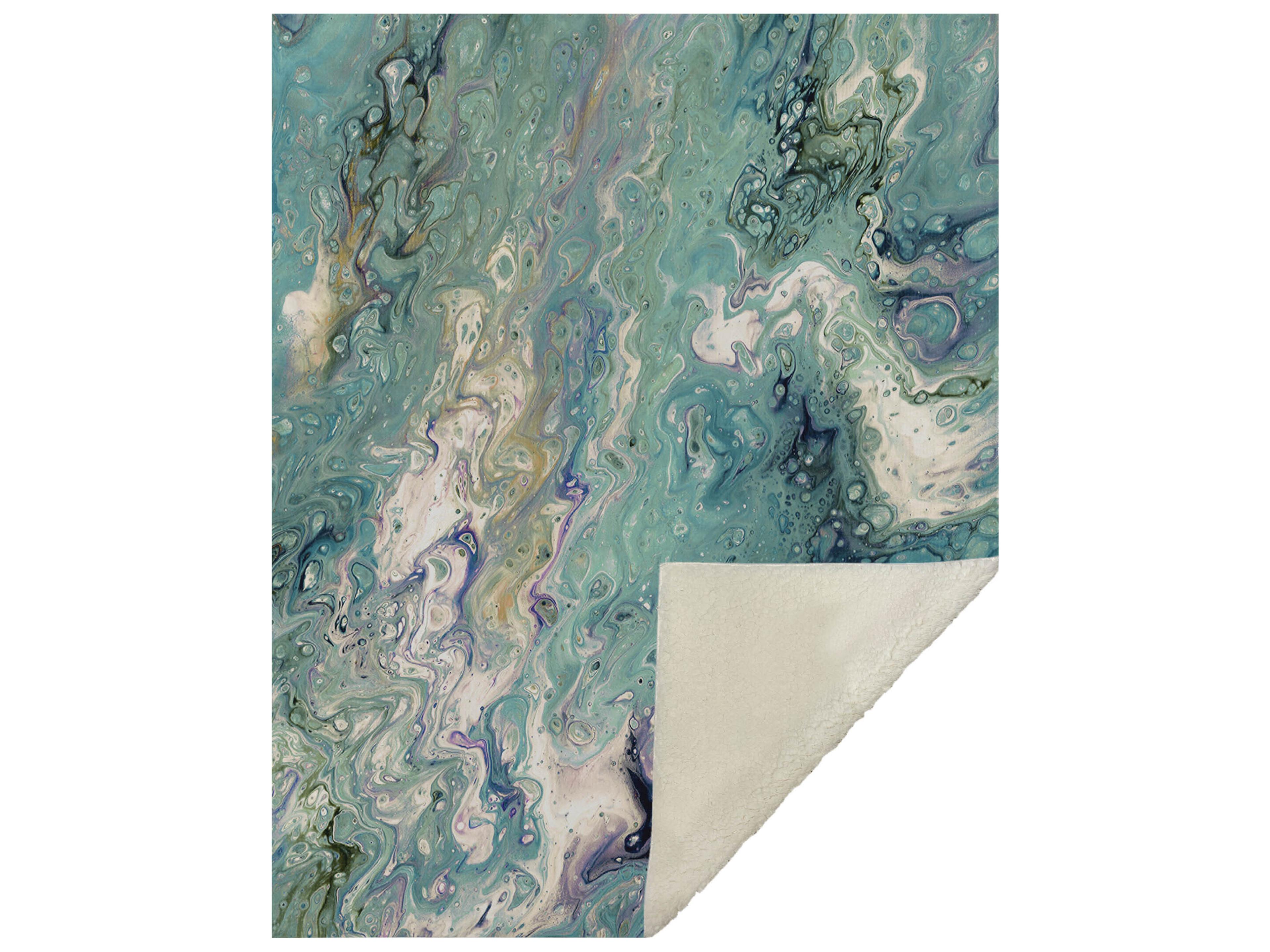 Dalyn Sherpa Blue Polyester Throw