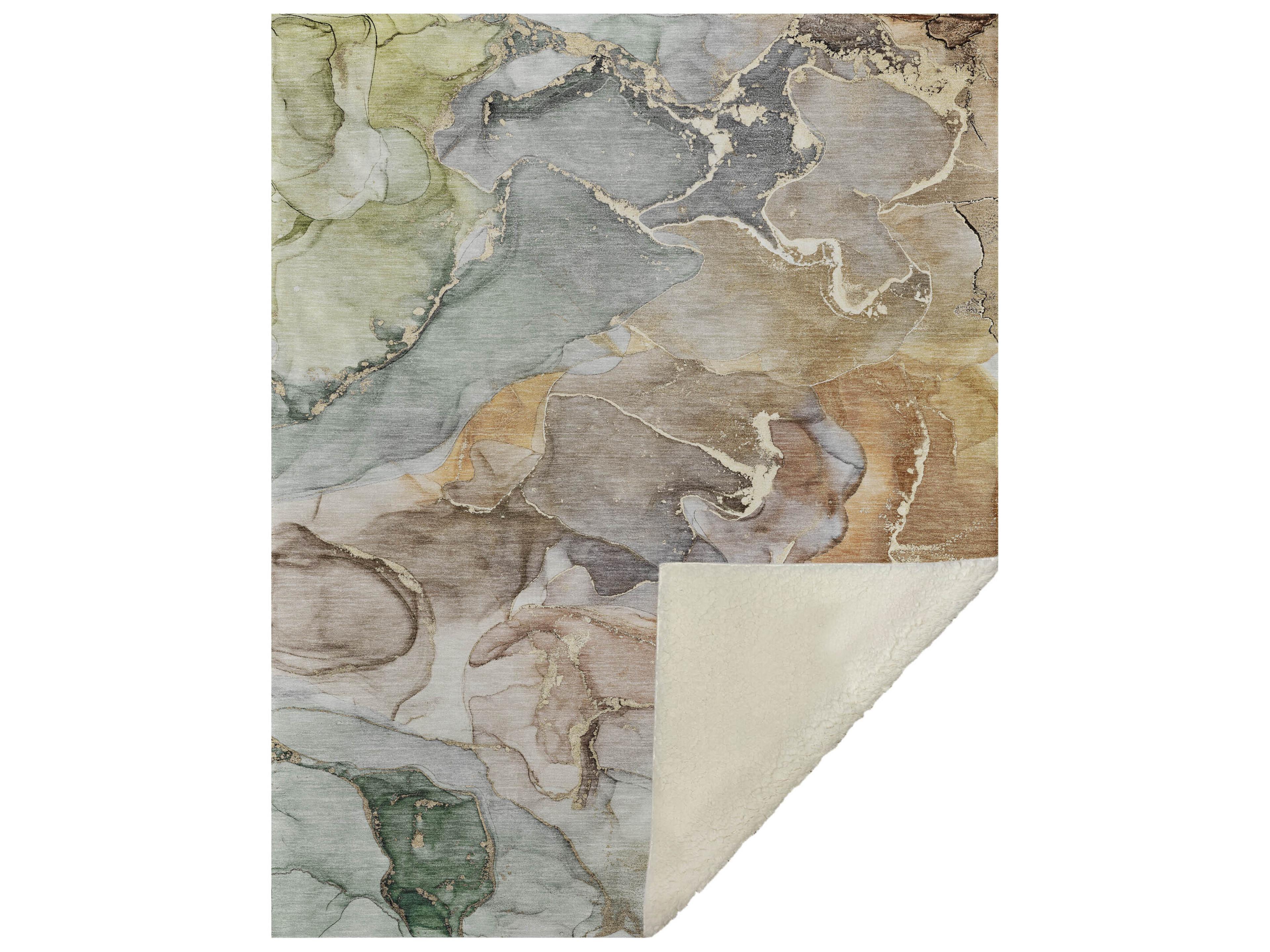 Dalyn Sherpa Brown Polyester Throw