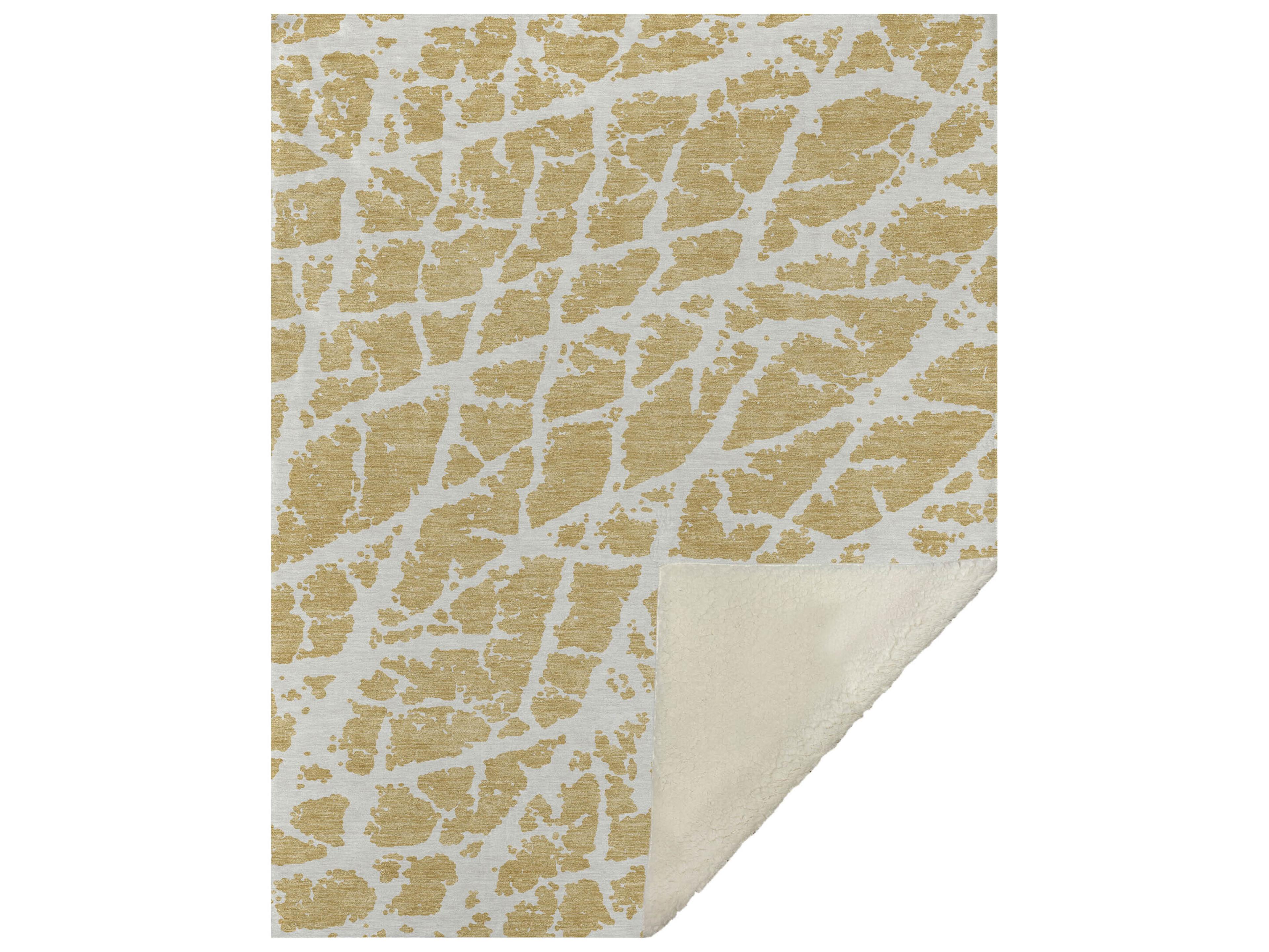Dalyn Sherpa Gold Polyester Throw