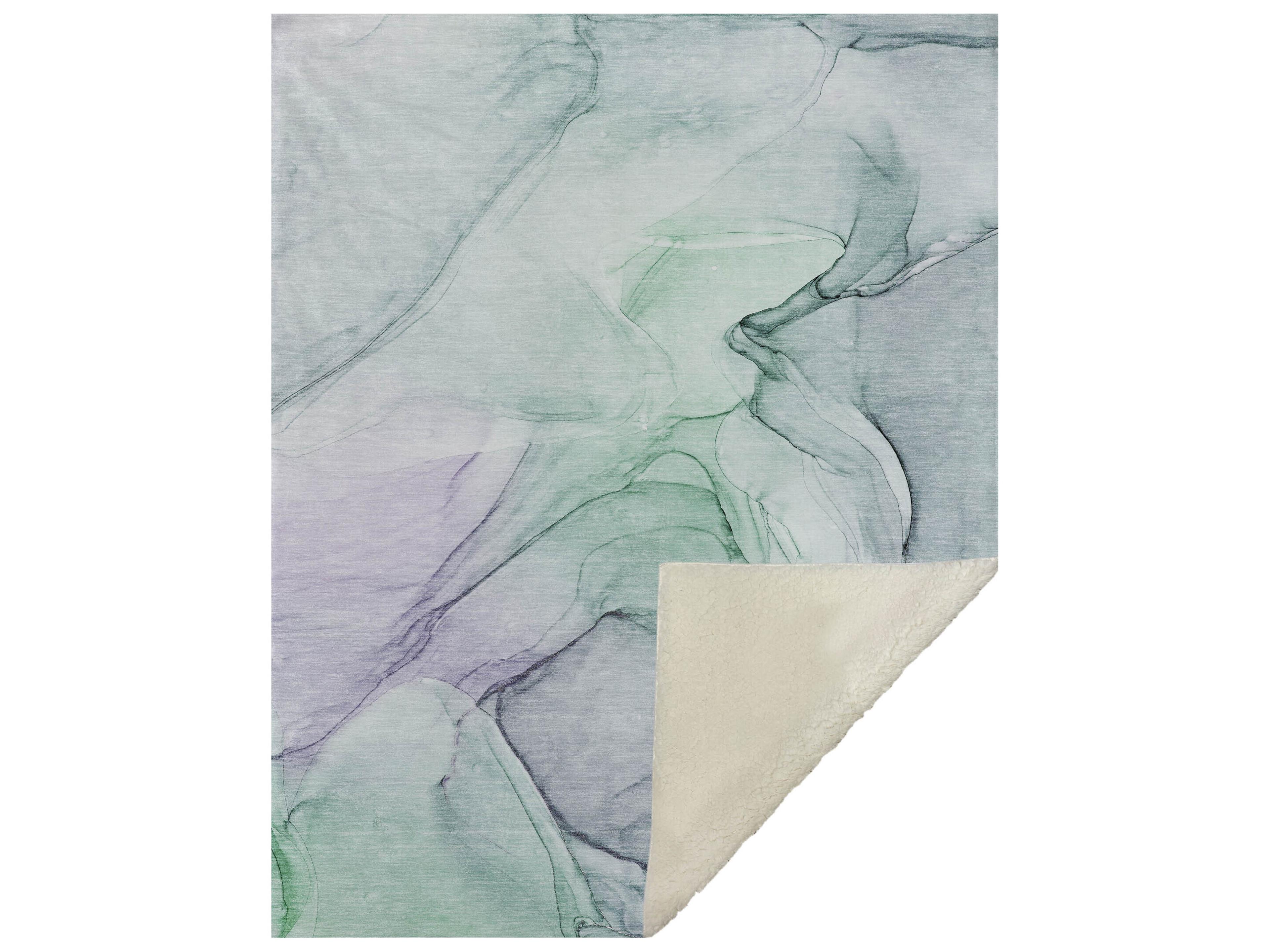 Dalyn Sherpa Blue Polyester Throw