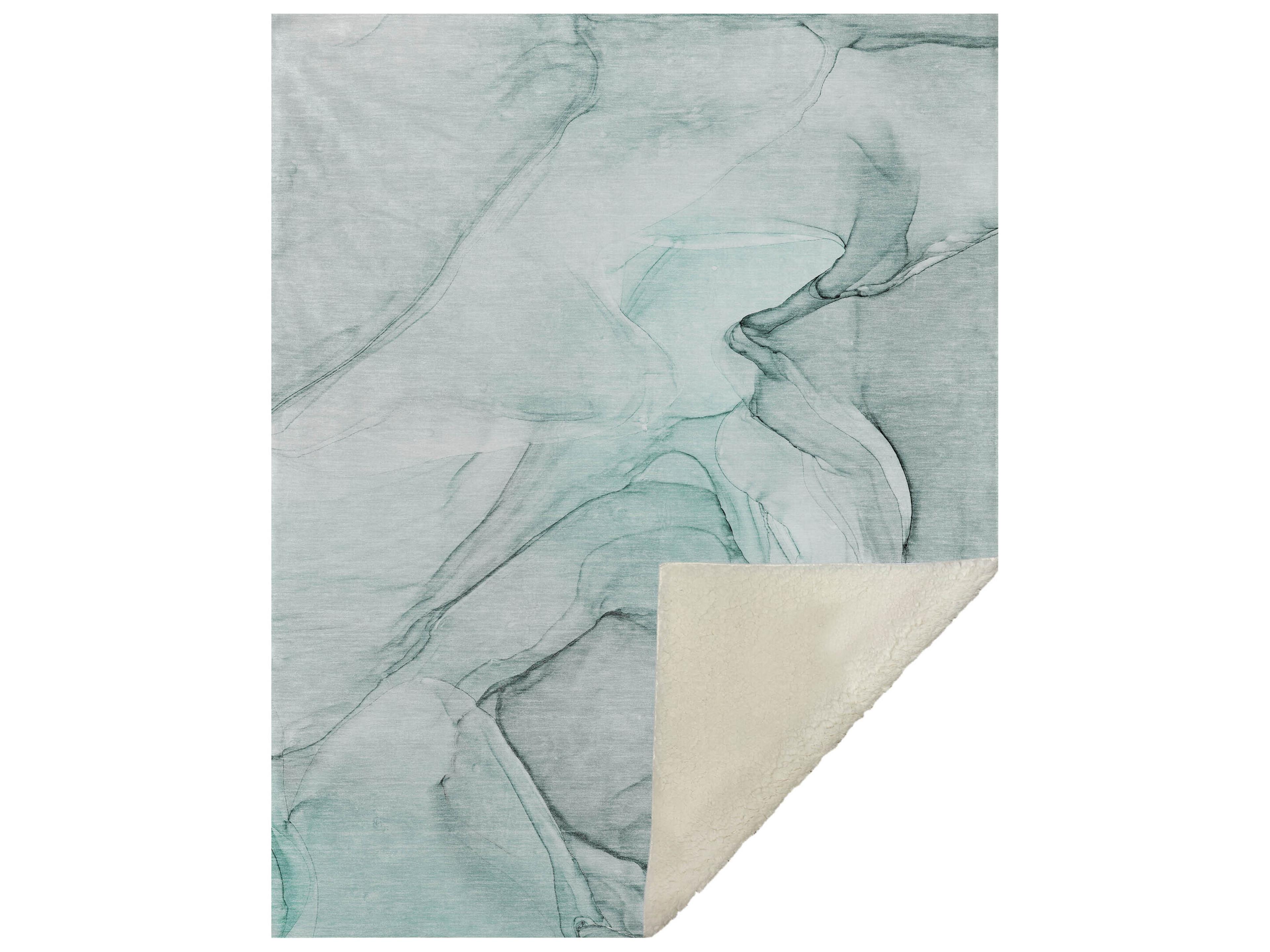Dalyn Sherpa Teal Polyester Throw