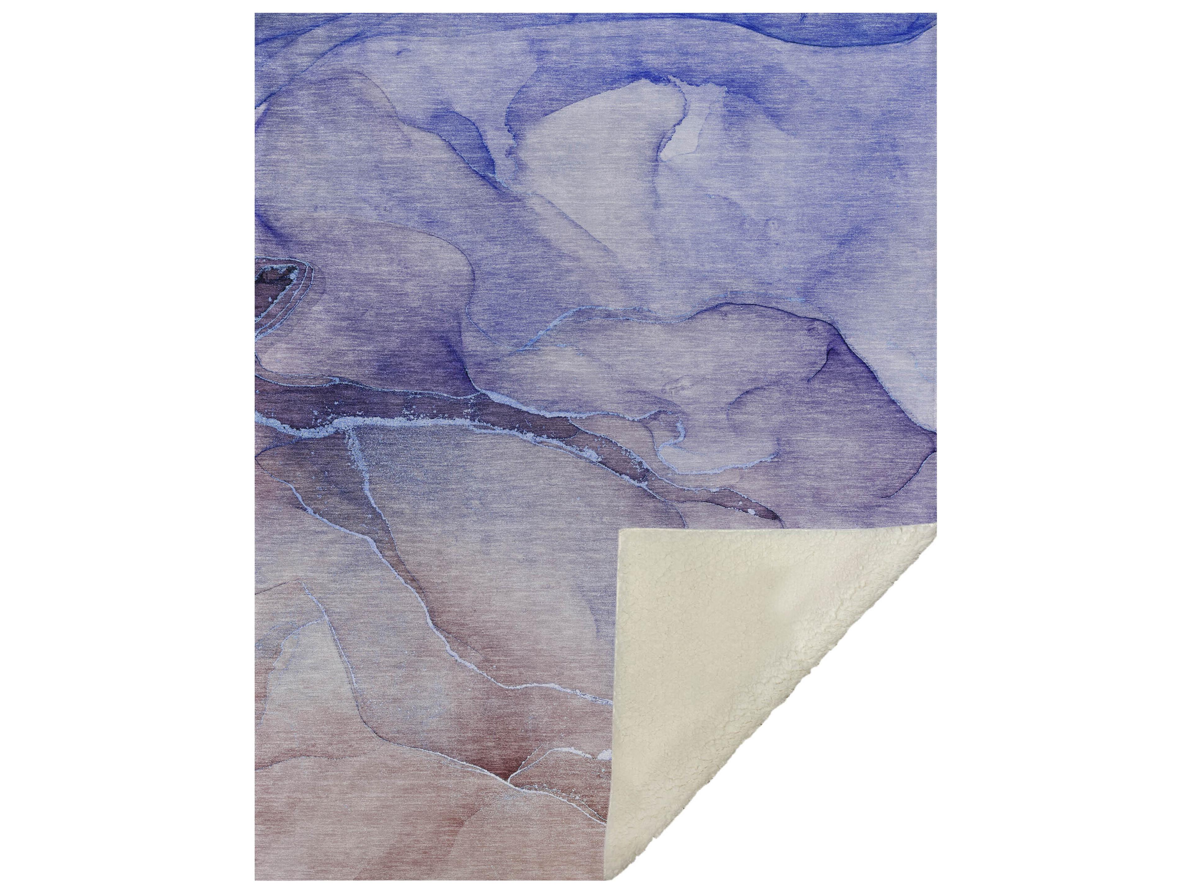 Dalyn Sherpa Blue Polyester Throw