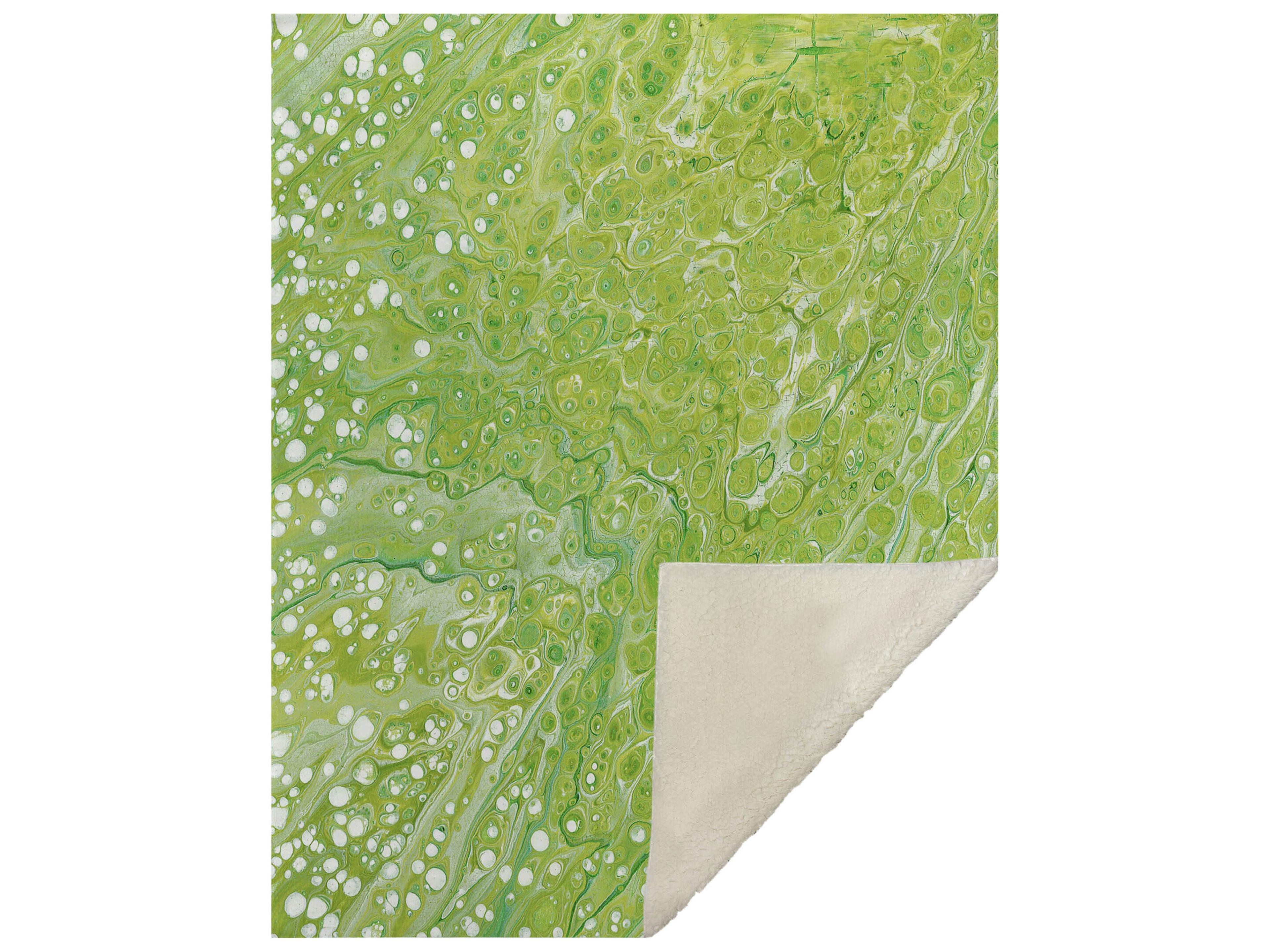 Dalyn Sherpa Green Polyester Throw