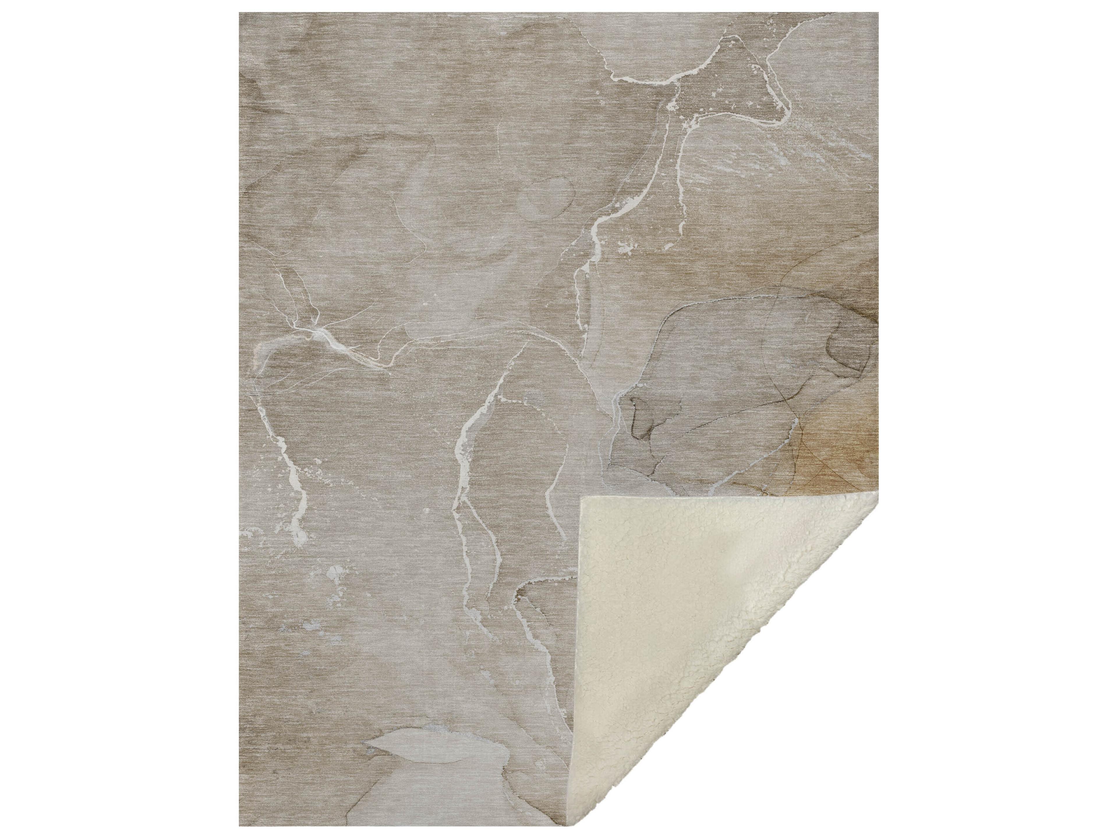 Dalyn Sherpa Brown Polyester Throw