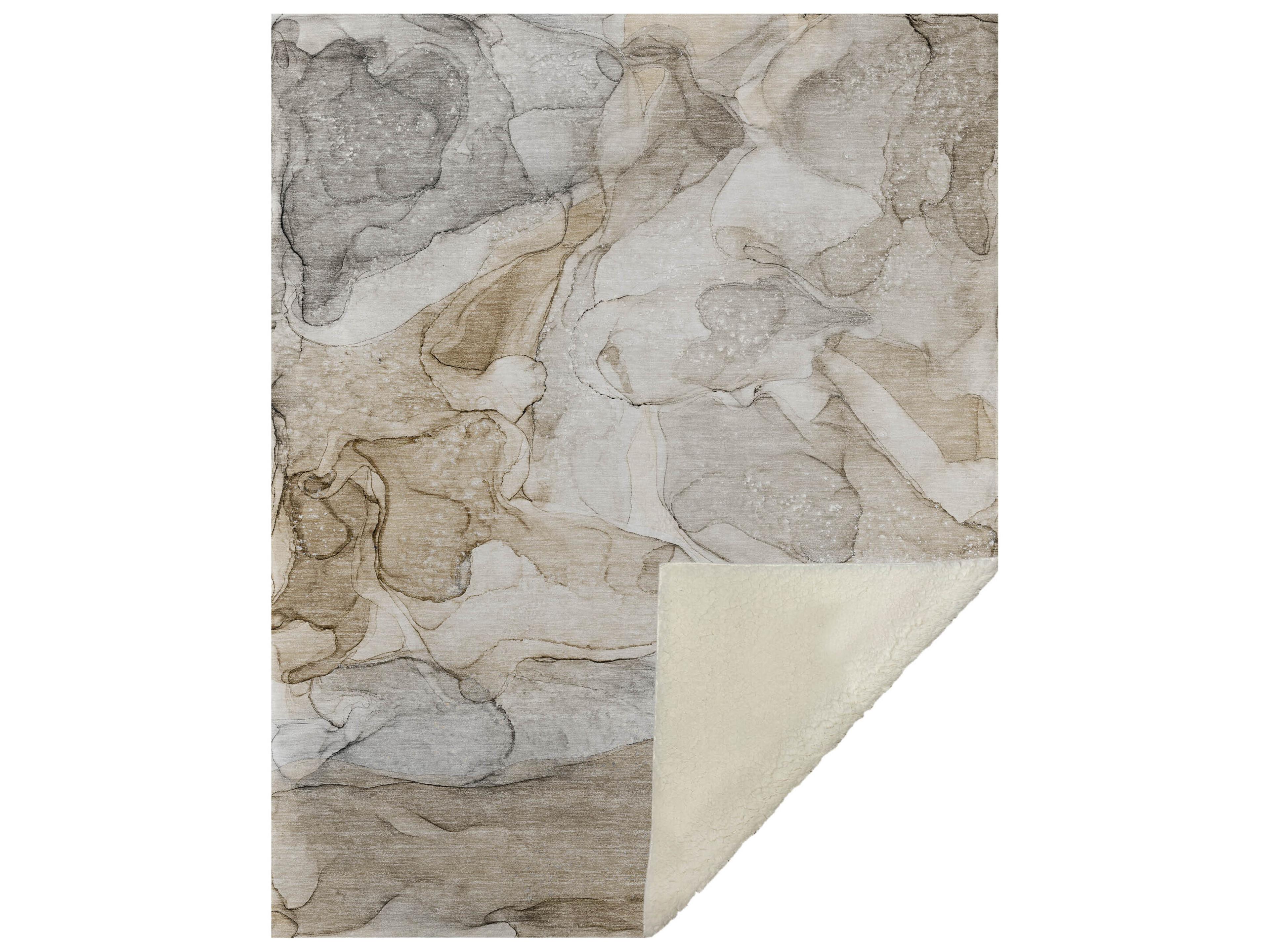 Dalyn Sherpa Brown Polyester Throw