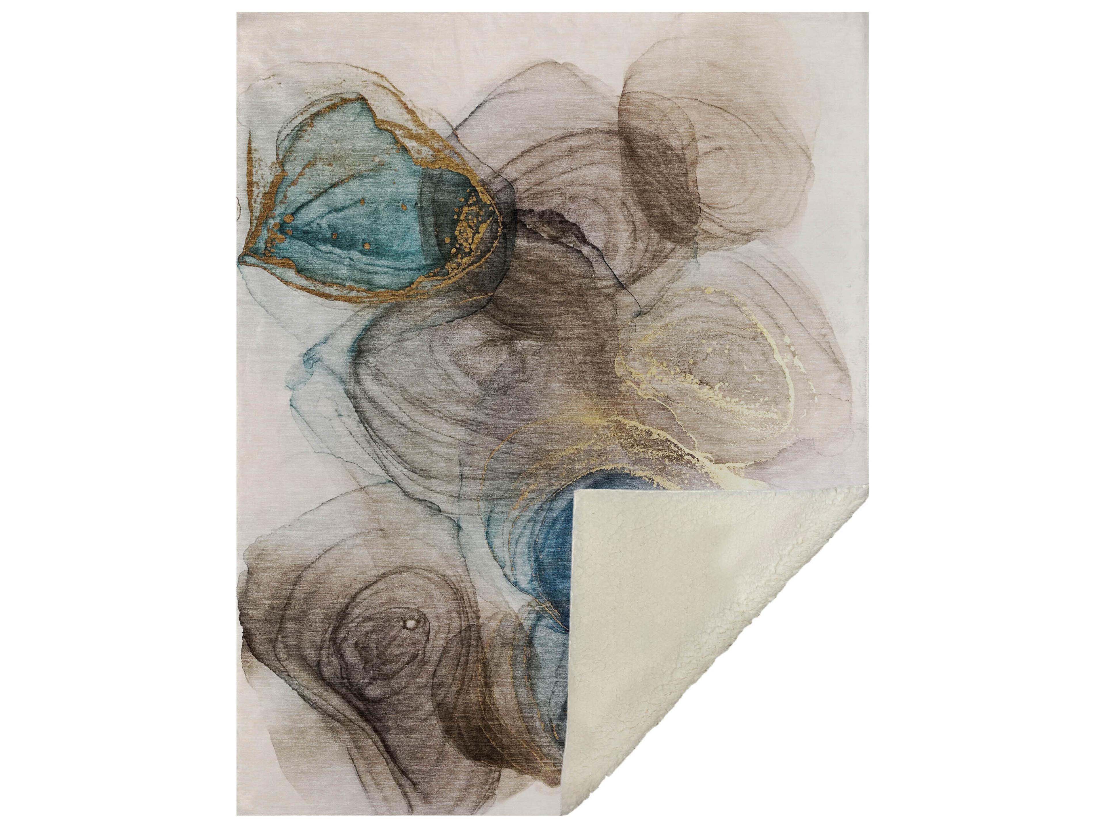 Dalyn Sherpa Brown Polyester Throw