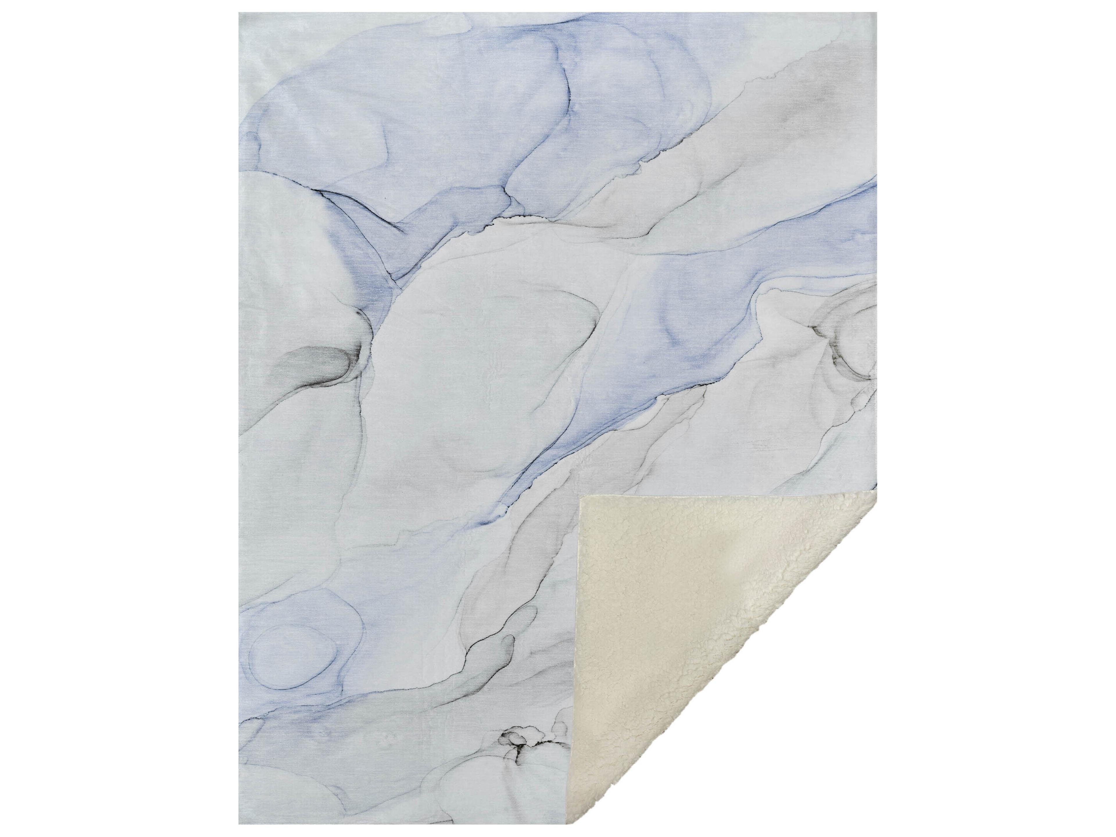 Dalyn Sherpa Blue Polyester Throw