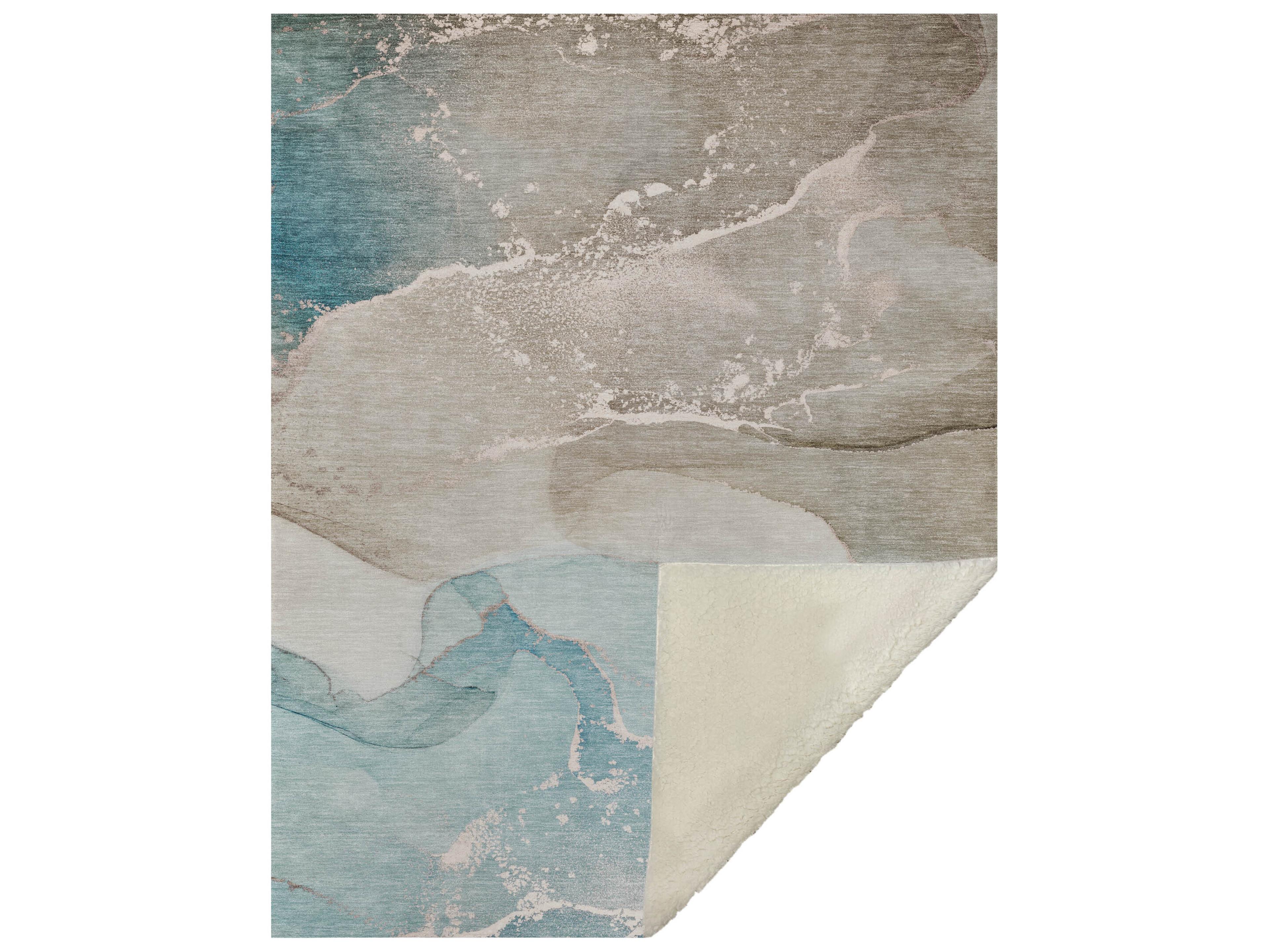 Dalyn Sherpa Teal Polyester Throw