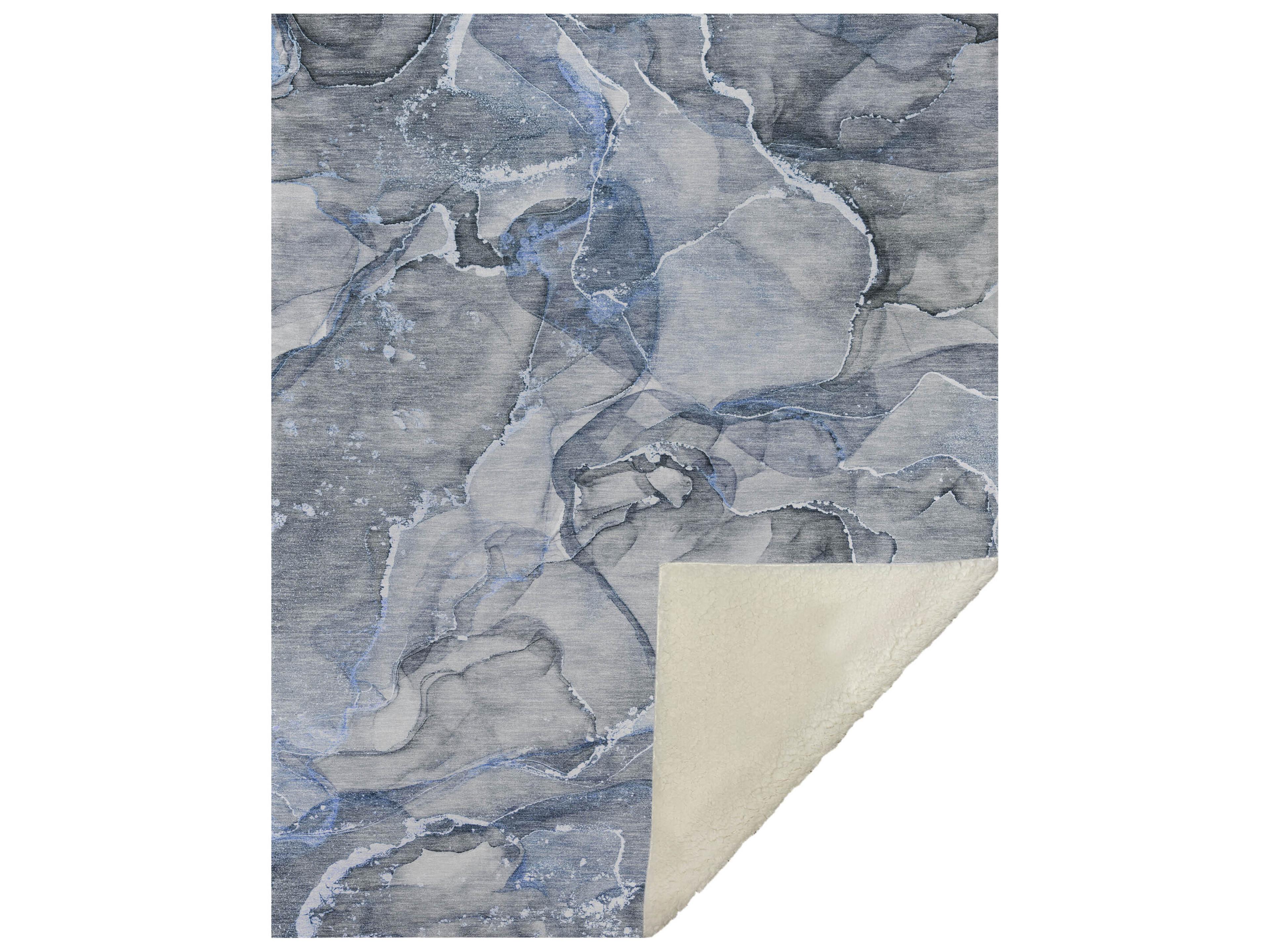 Dalyn Sherpa Blue Polyester Throw